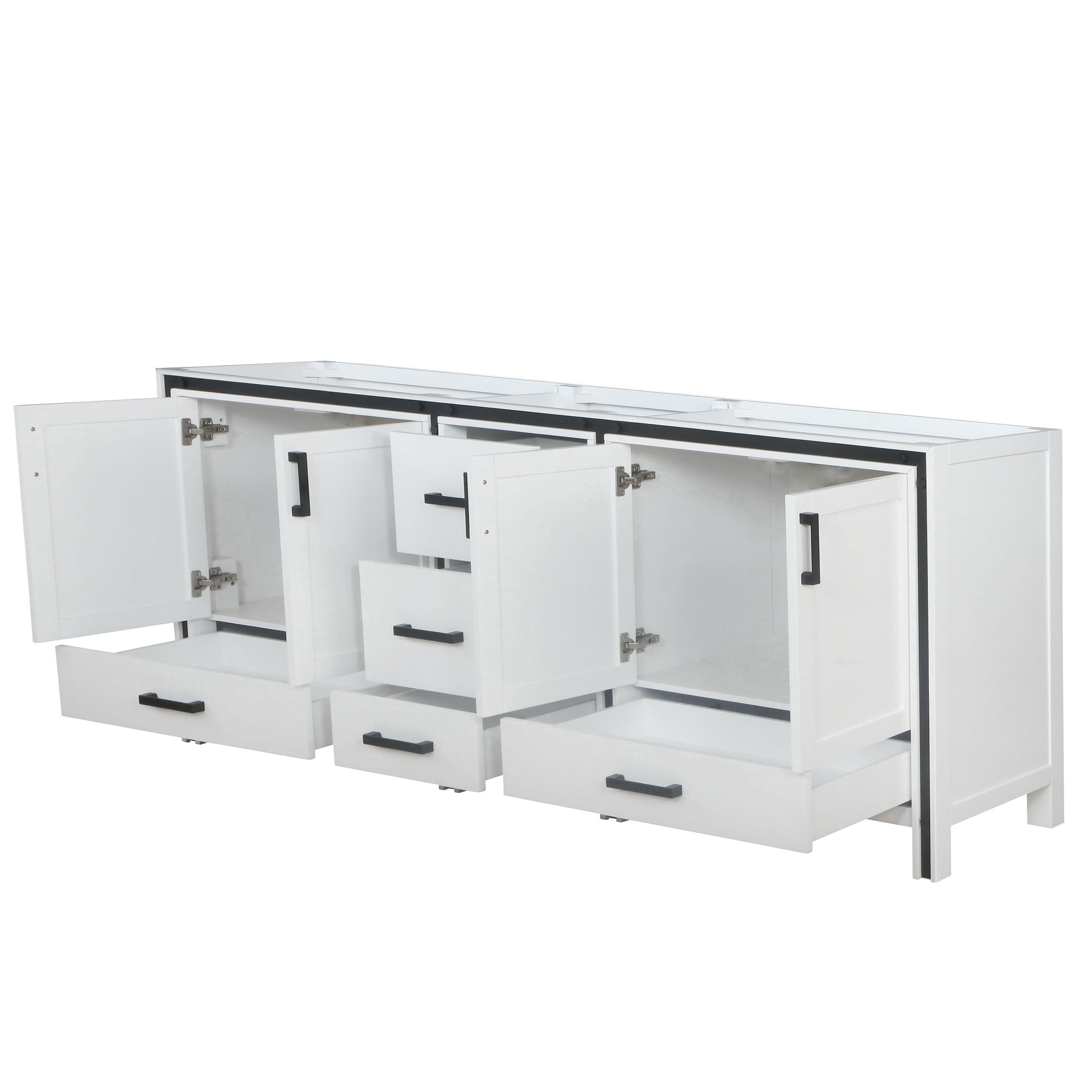 Ziva 84 in W x 22 in D White Double Bath Vanity