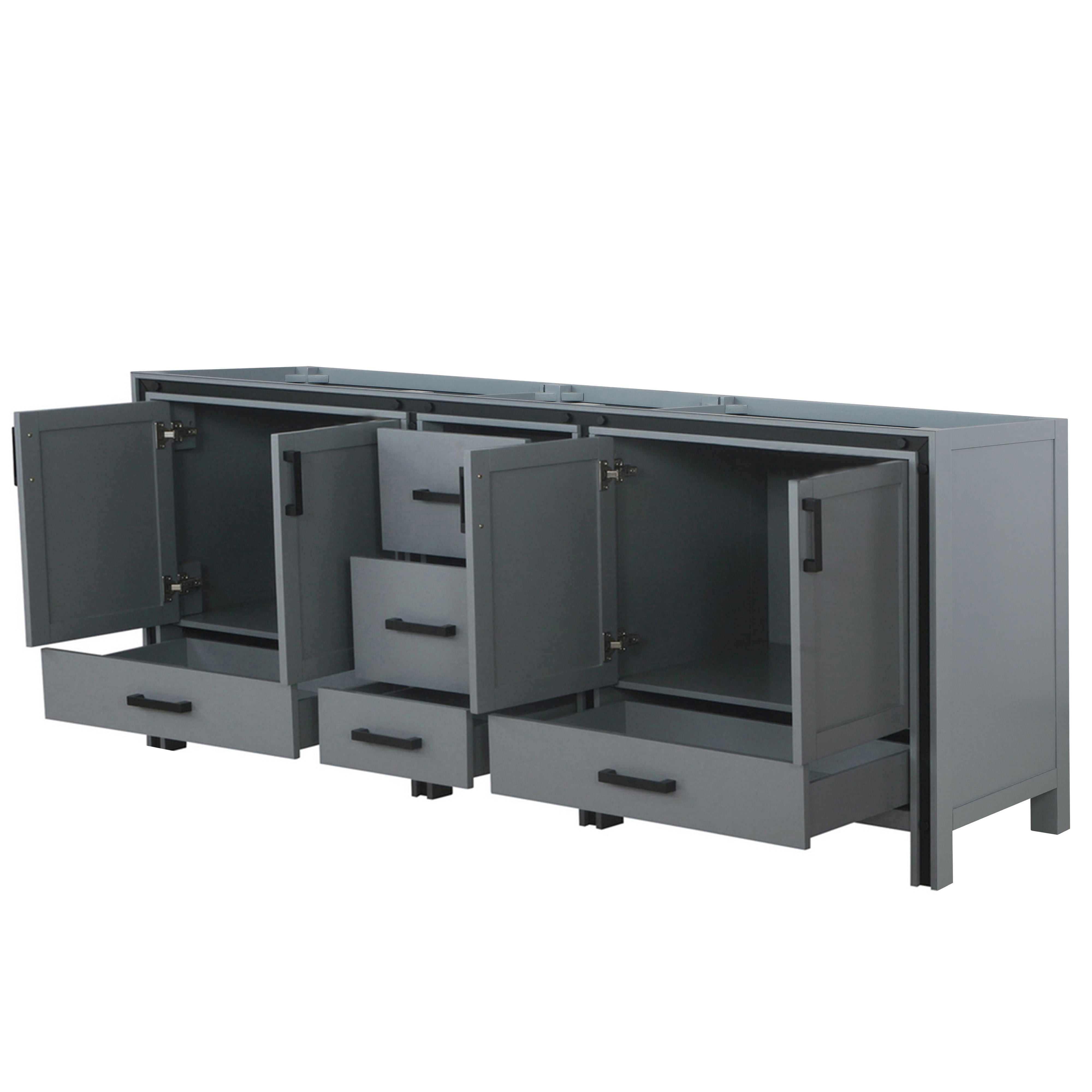 Ziva 84 in W x 22 in D Dark Grey Double Bath Vanity