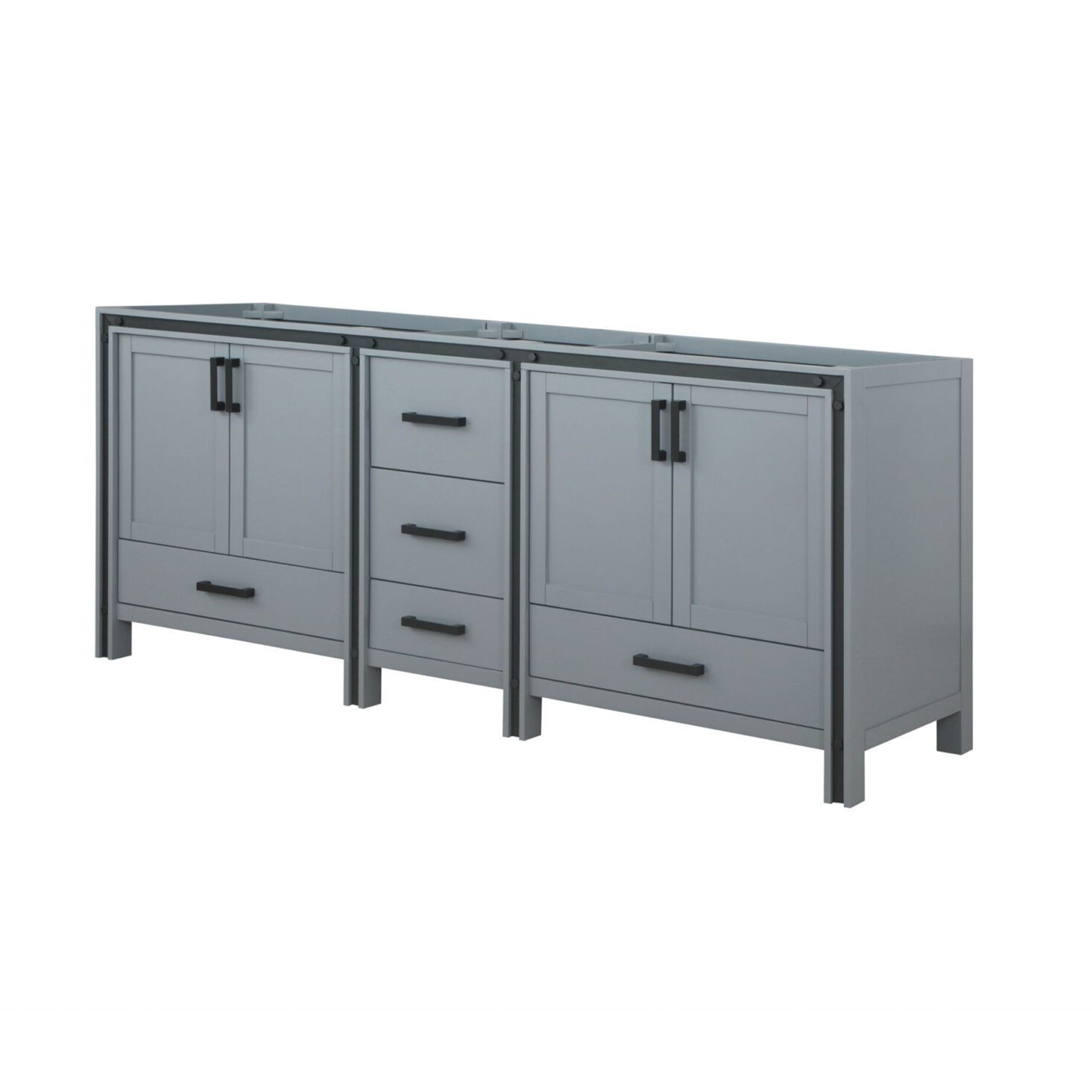 Ziva 84 in W x 22 in D Dark Grey Double Bath Vanity