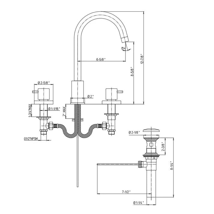 78OK214 Matt Gold PVD luxury vanity faucet