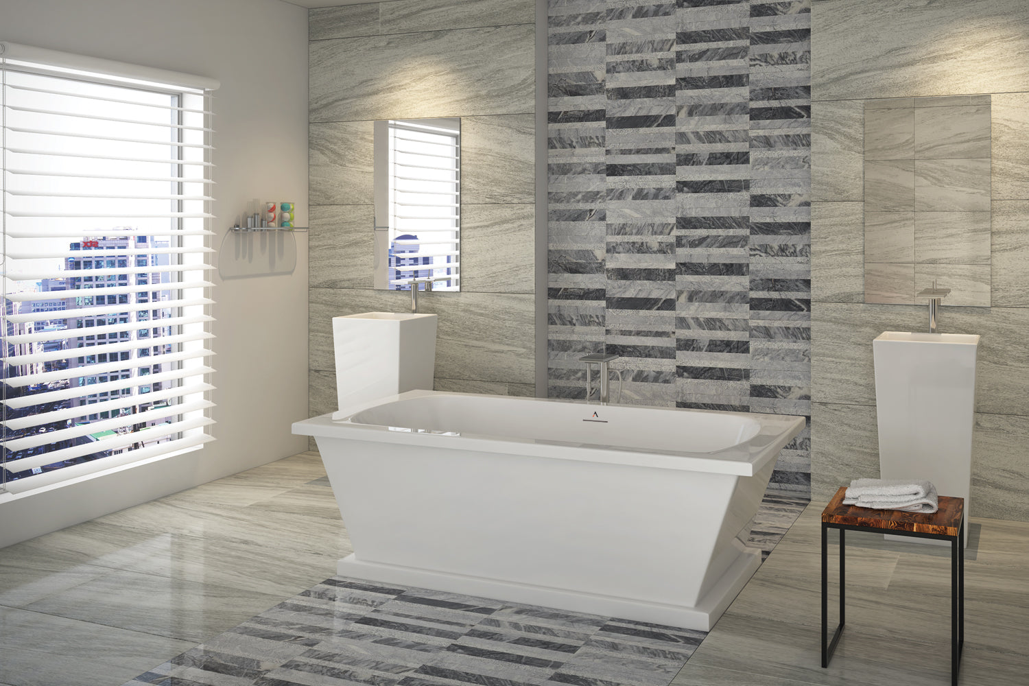 Americh Locklyn 6636 - Tub Only Freestanding Bathtub LK6636T-WH