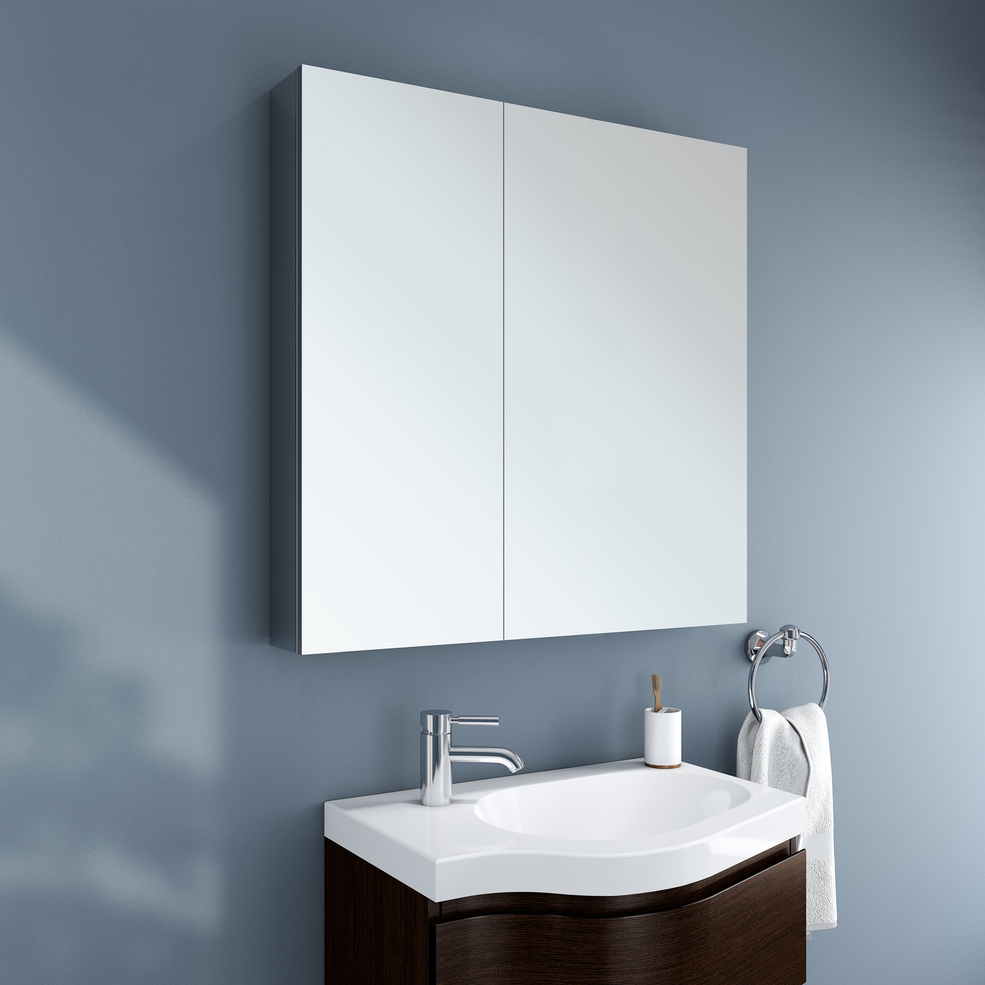 Bi-view flat edge Medicine Cabinet