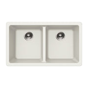 Houzer Quartztone 31 inch Granite Composite Undermount 50/50 Double Bowl Kitchen Sink - M-300U