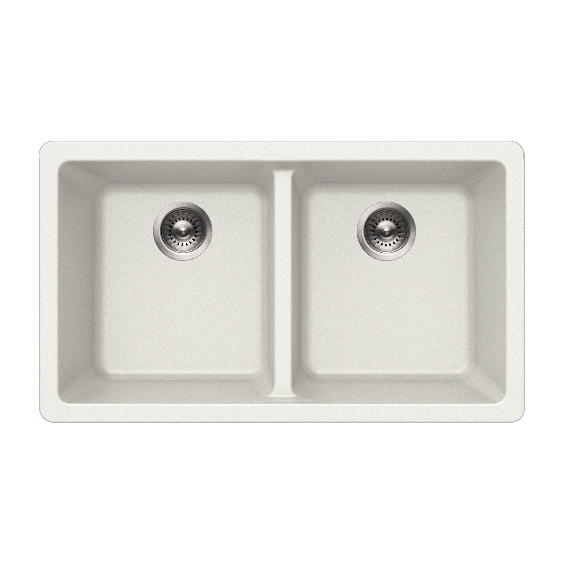 Houzer Quartztone 31 inch Granite Composite Undermount 50/50 Double Bowl Kitchen Sink - M-300U