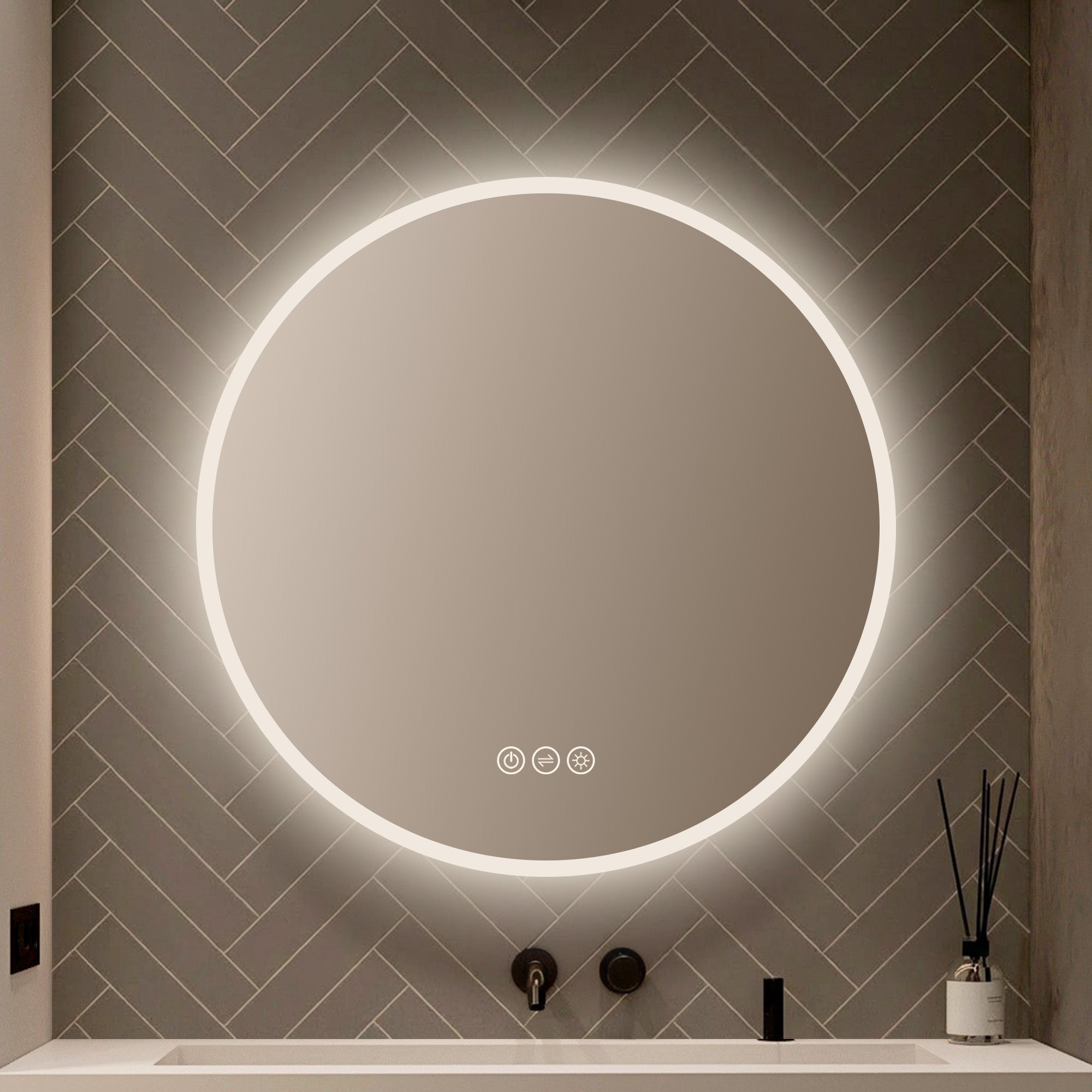Blossom Orion Round LED Mirror with Frosted Side LED M3