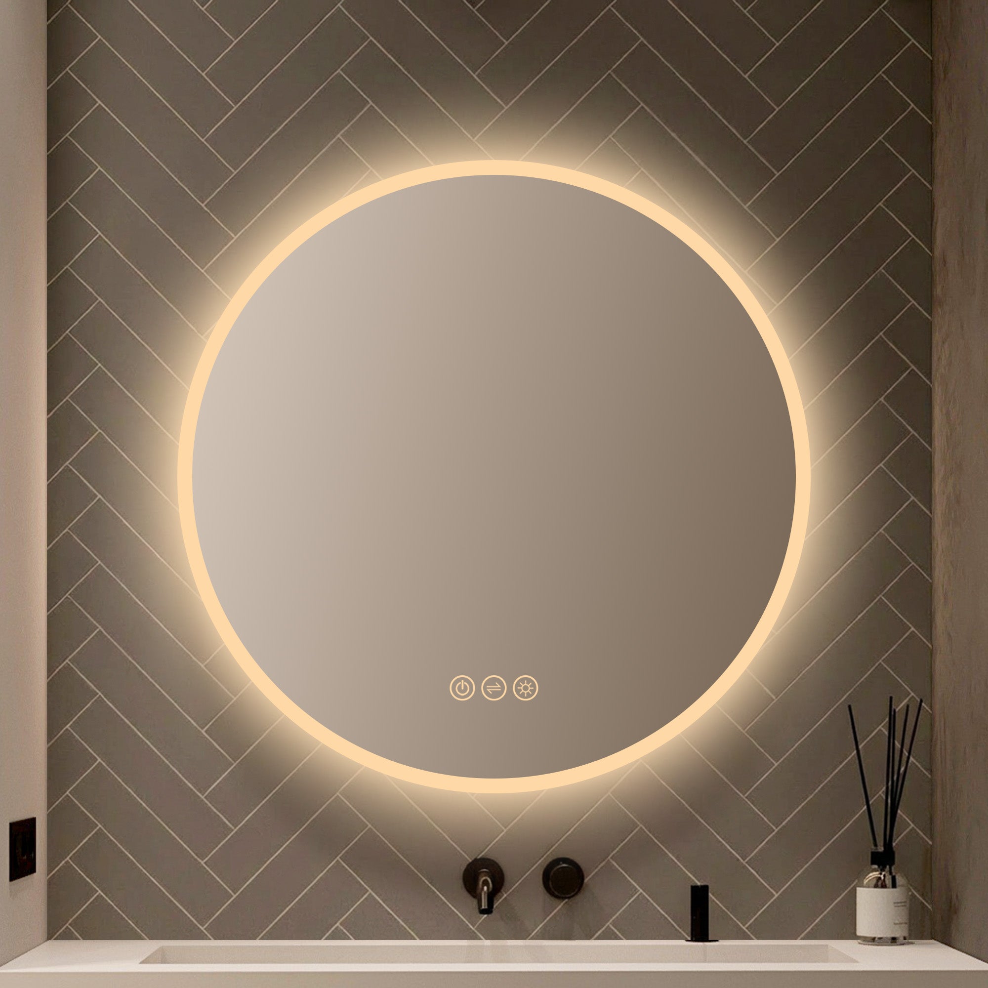 Blossom Orion Round LED Mirror with Frosted Side LED M3