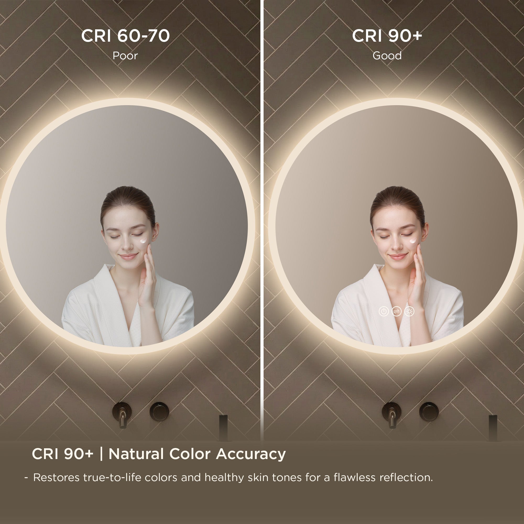 Blossom Orion Round LED Mirror with Frosted Side LED M3