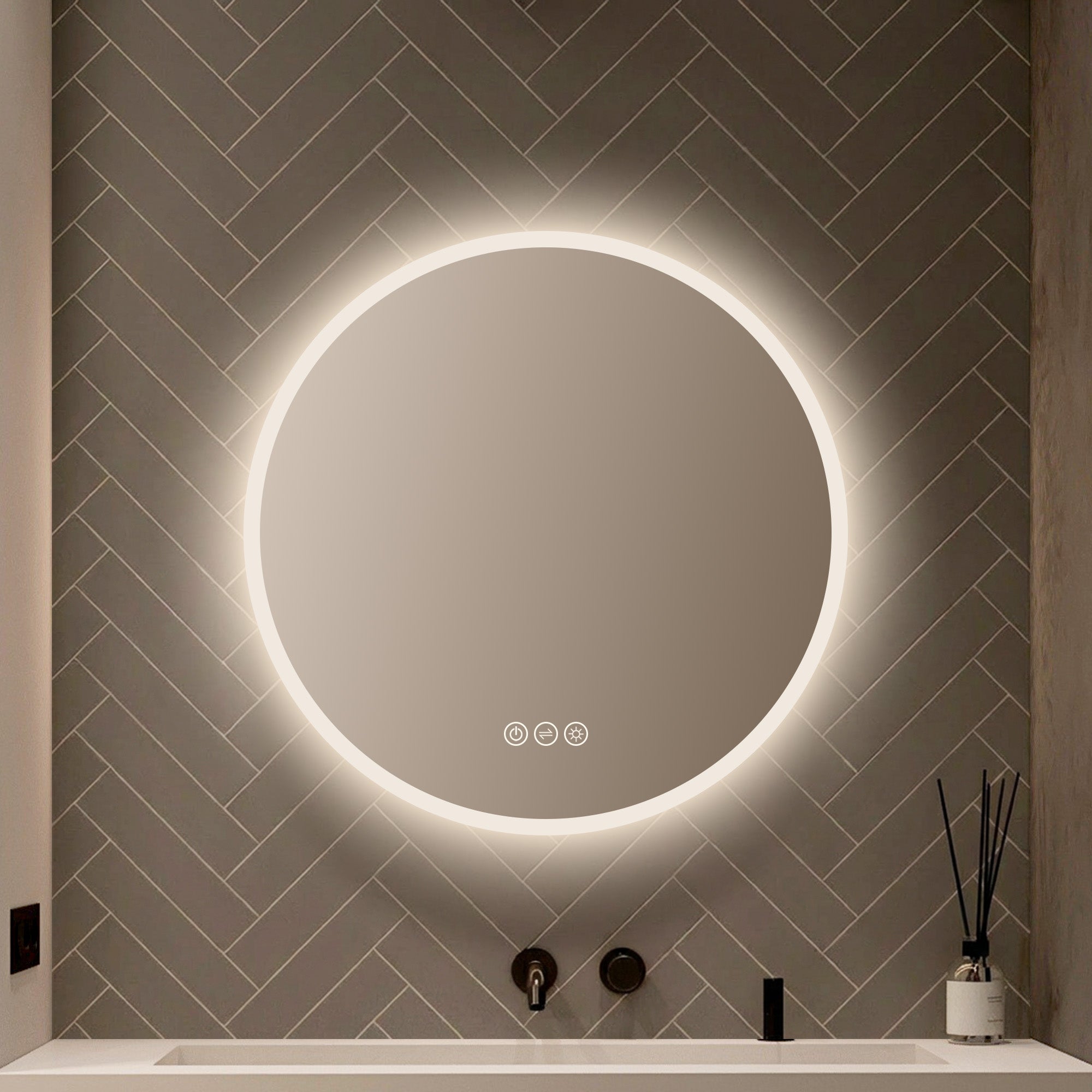 Blossom Orion Round LED Mirror with Frosted Side LED M3