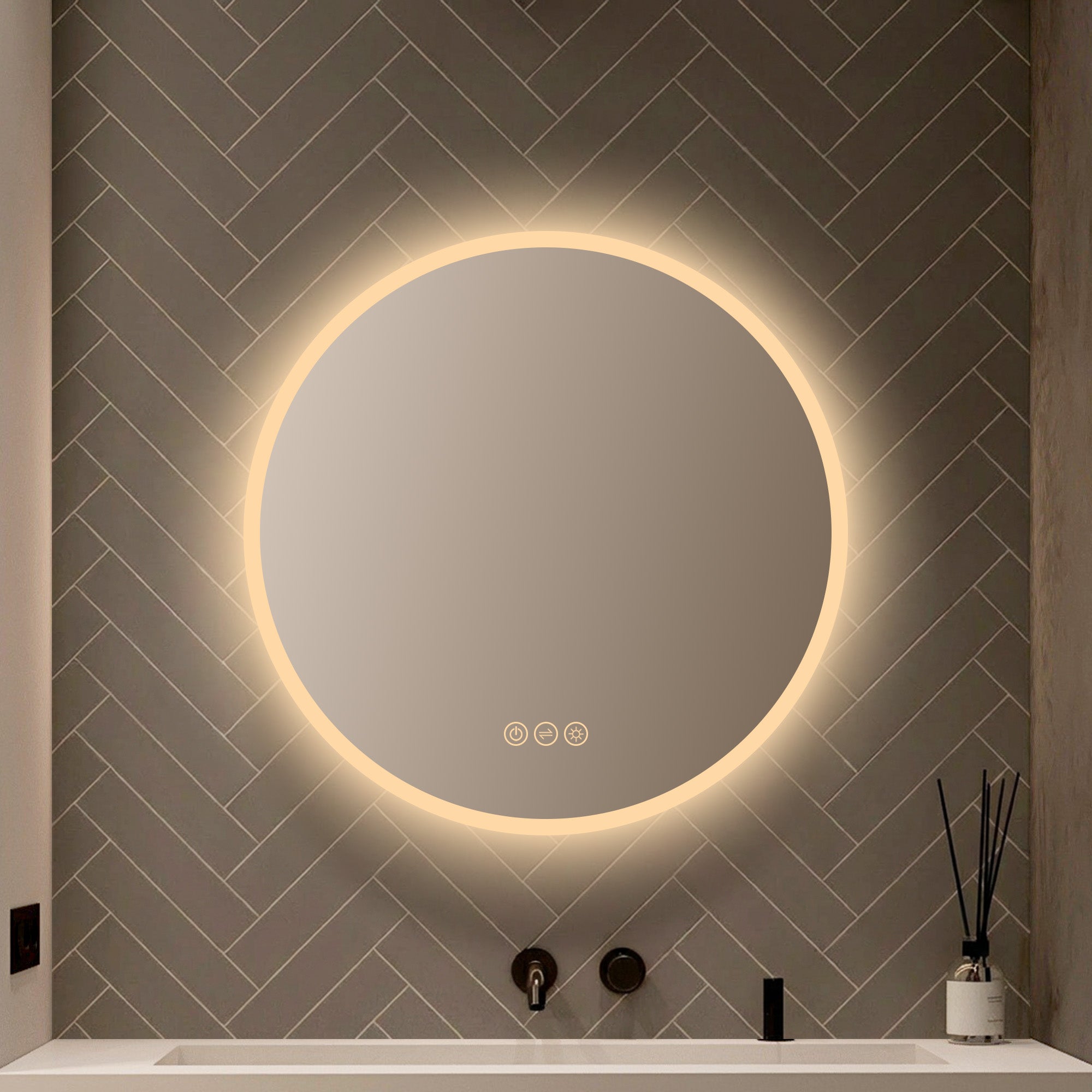 Blossom Orion Round LED Mirror with Frosted Side LED M3