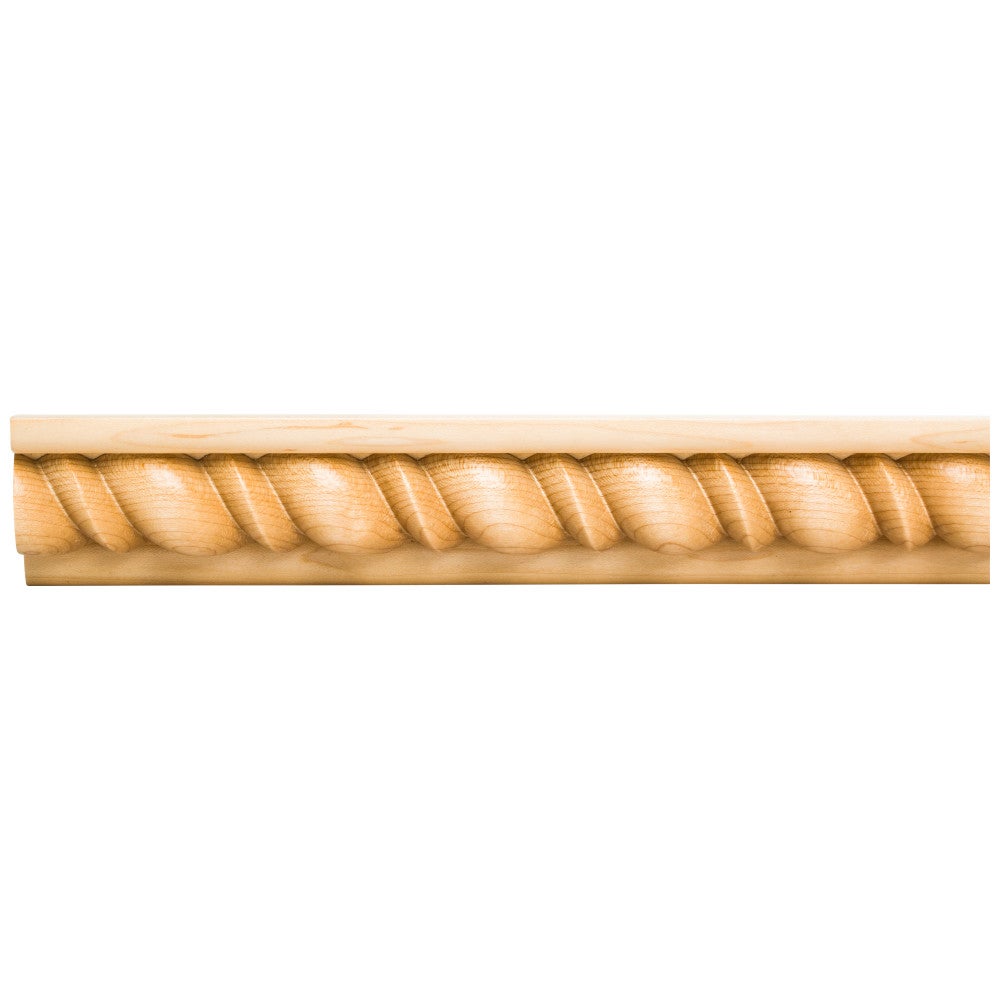 Hardware Resources 1-1/16" D x 2-3/4" H Poplar Beaded Rope Corner Moulding