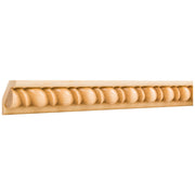 Hardware Resources 1-1/16" D x 2-3/4" H Poplar Beaded Rope Corner Moulding