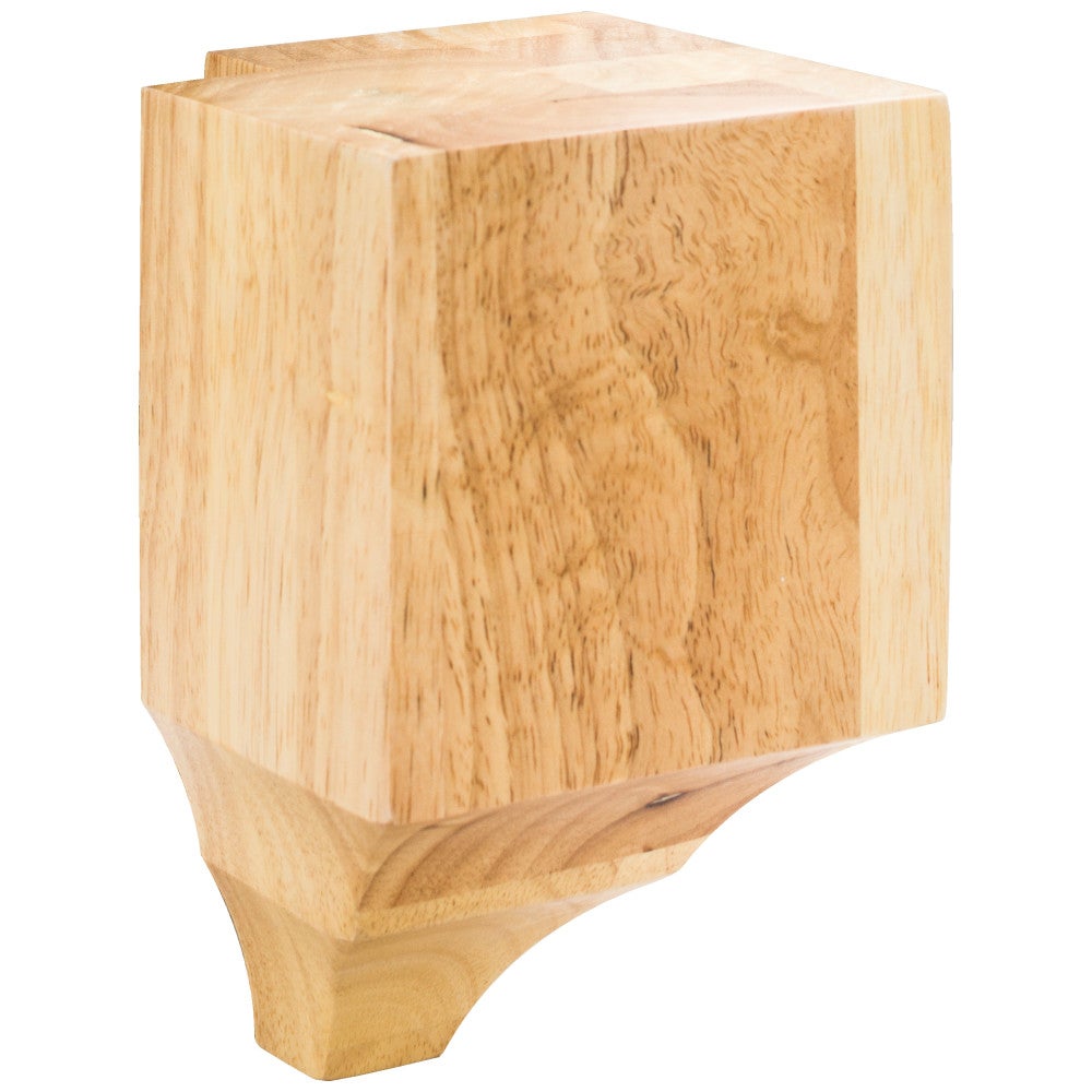 Hardware Resources 4" W x 4" D x 6-1/4" H Rubberwood Outside Corner Cornice Block