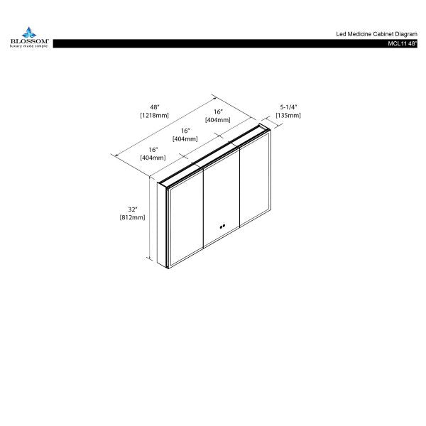 Capella - 48 Inch LED Medicine Cabinet