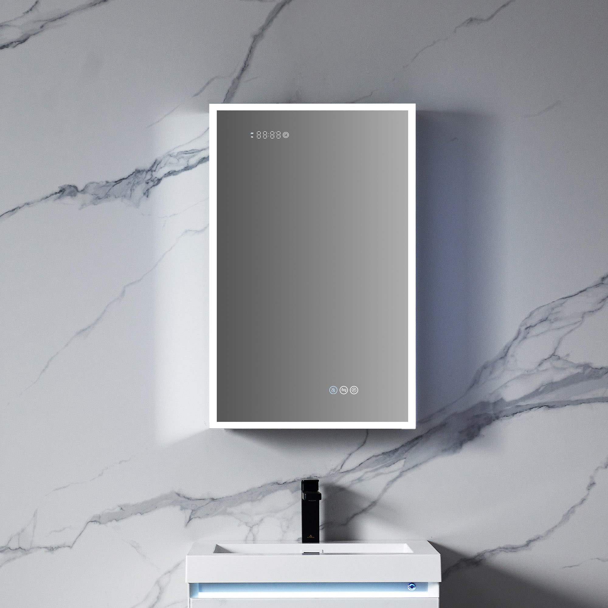 Blossom Sirius LED Medicine Cabinet with Clock MCL3