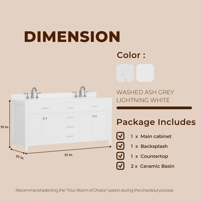 Caroline 72" Double Bath Vanity
