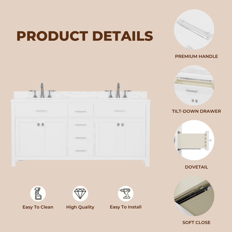 Caroline 72" Double Bath Vanity
