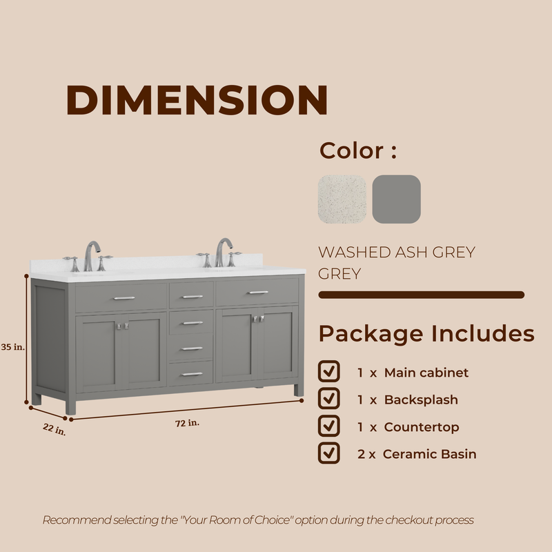 Caroline 72" Double Bath Vanity