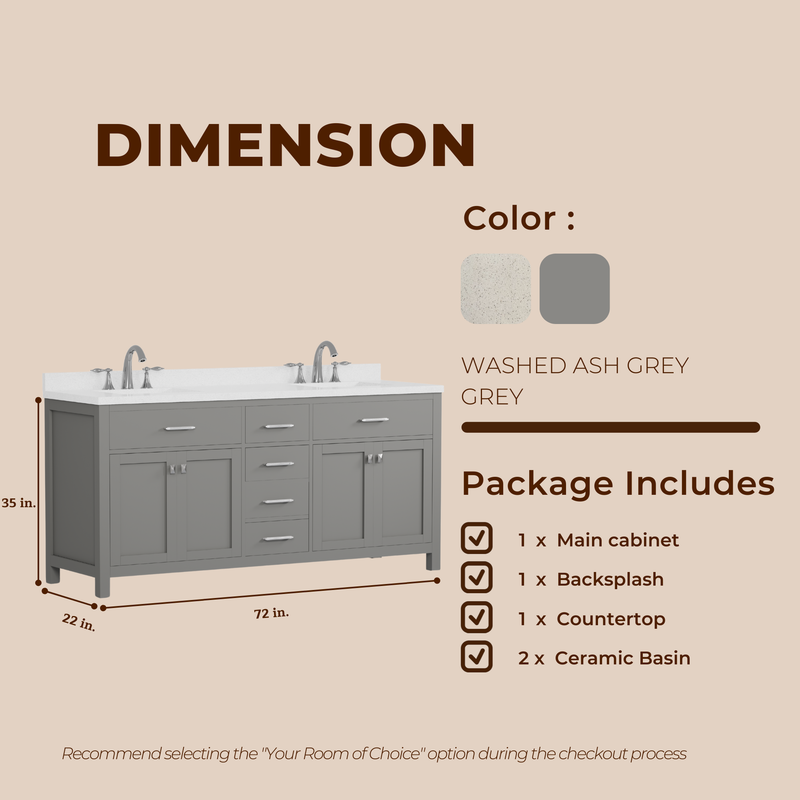 Caroline 72" Double Bath Vanity