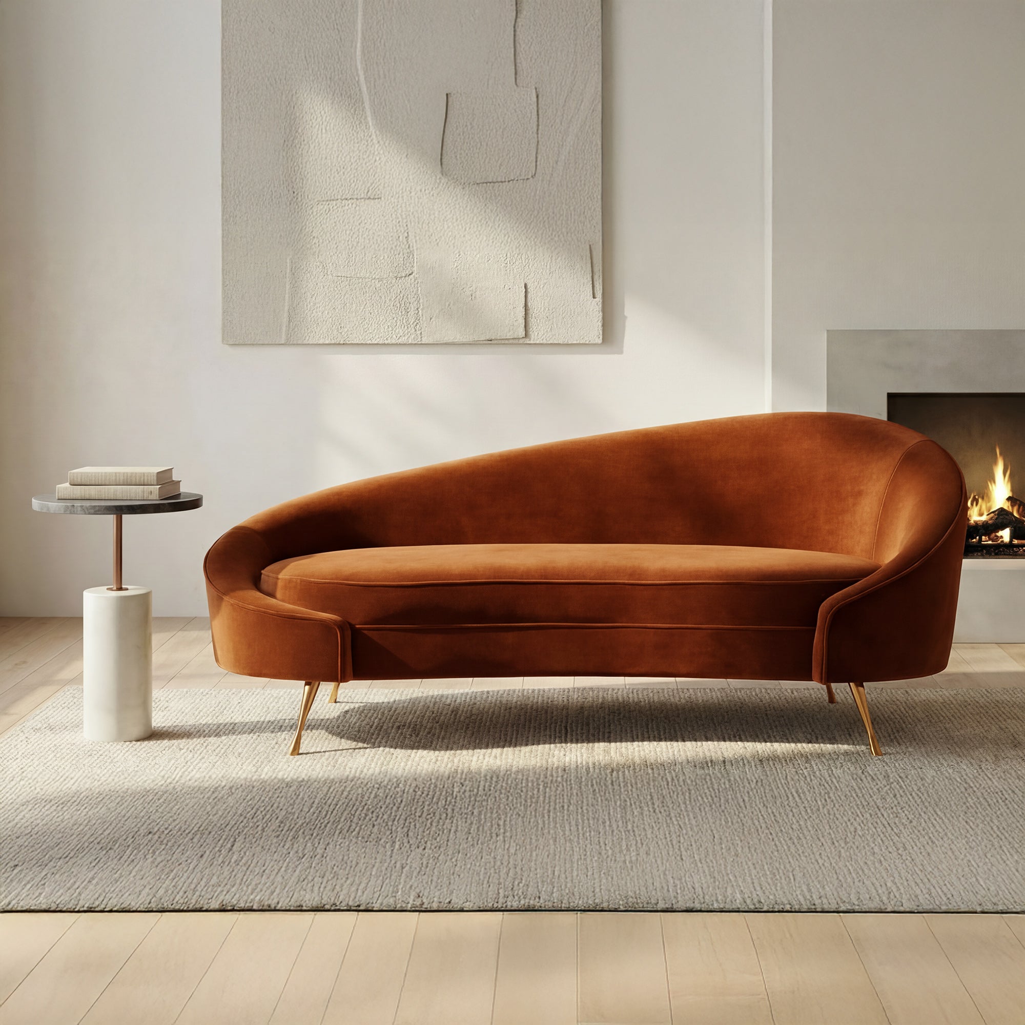 Moes Abigail Chaise Umber ME-1053-12