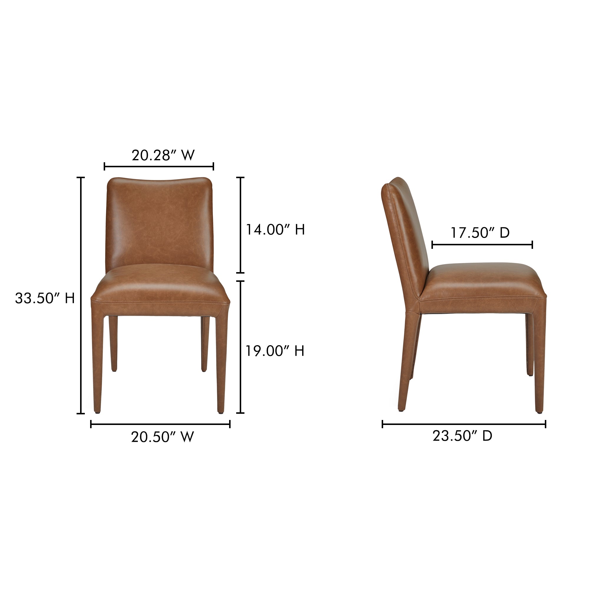 Moes Calla Dining Chair Brown - Set Of Two ME-1062-03