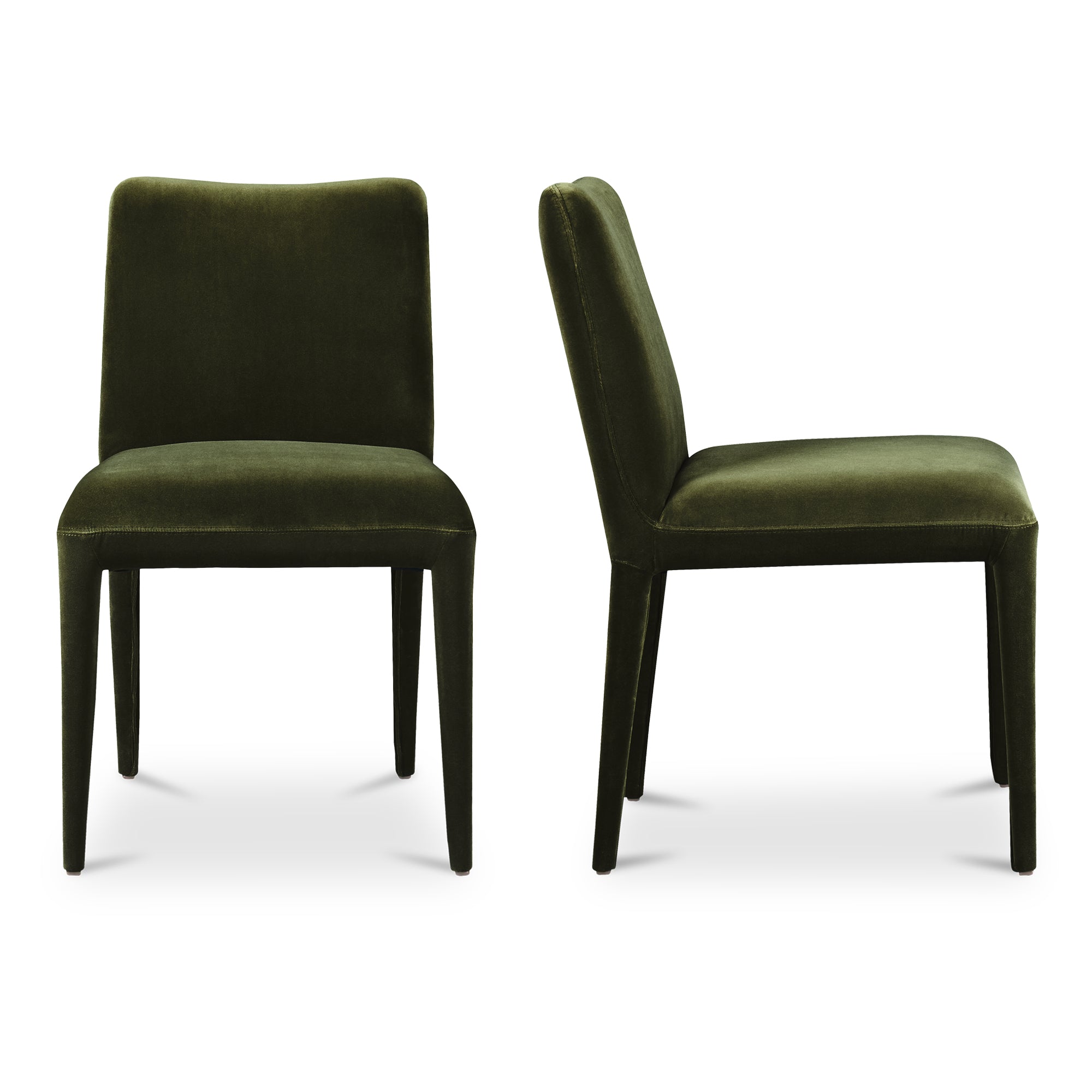Moes Calla Dining Chair Green Velvet - Set Of Two ME-1062-27