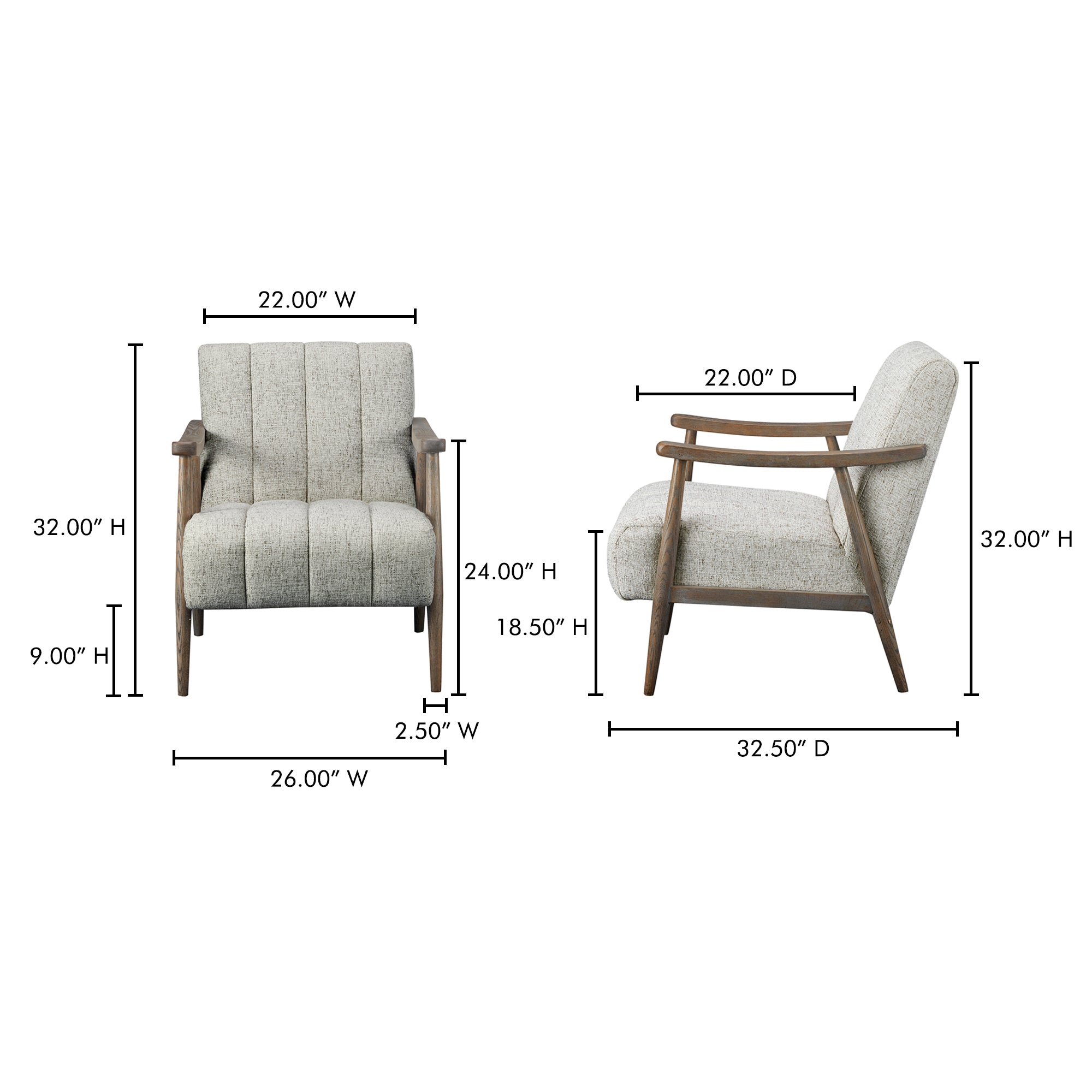 Moes Aster Accent Chair Pebbled Beige ME-1064-34