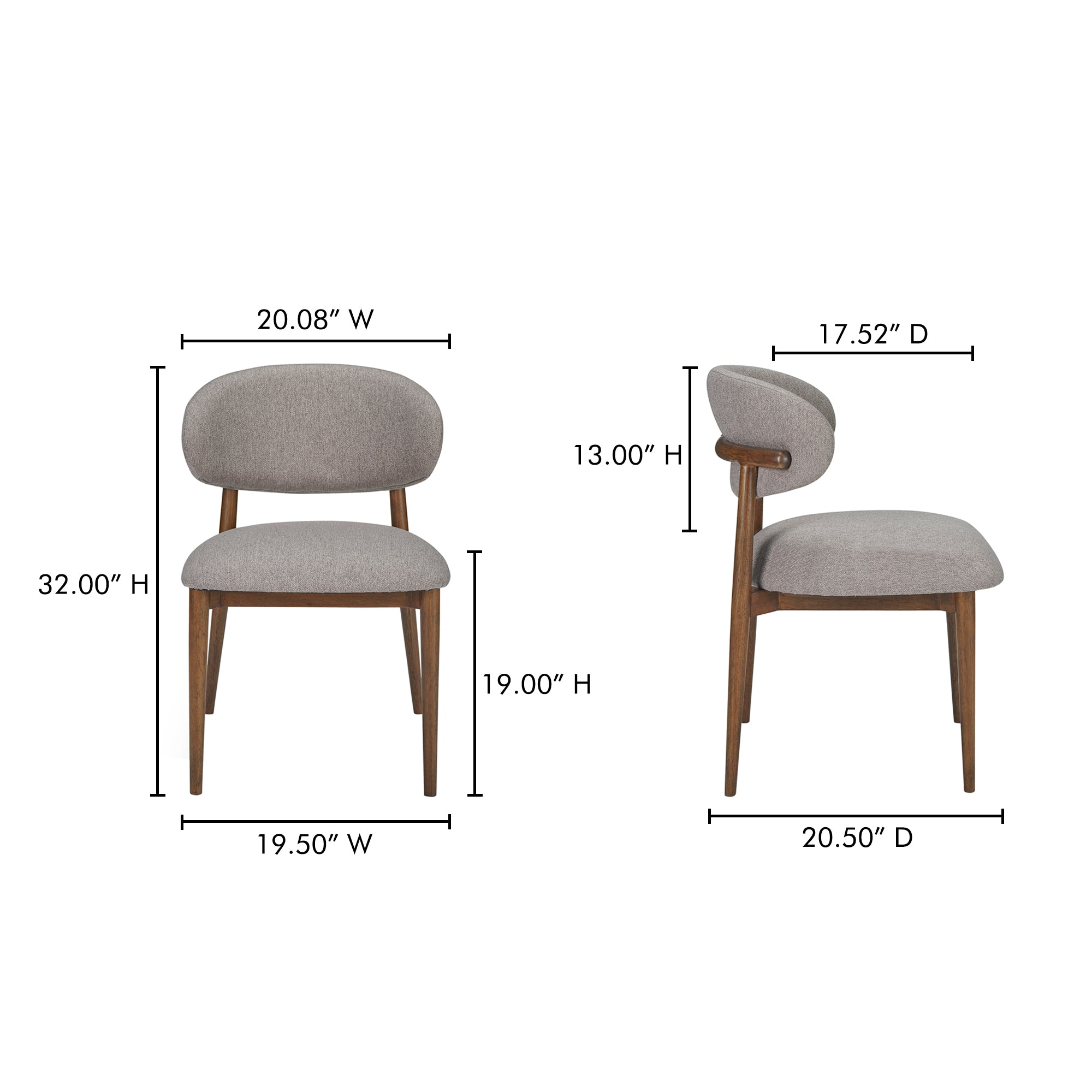 Moes Ellie Dining Chair Light Brown ME-1069-21