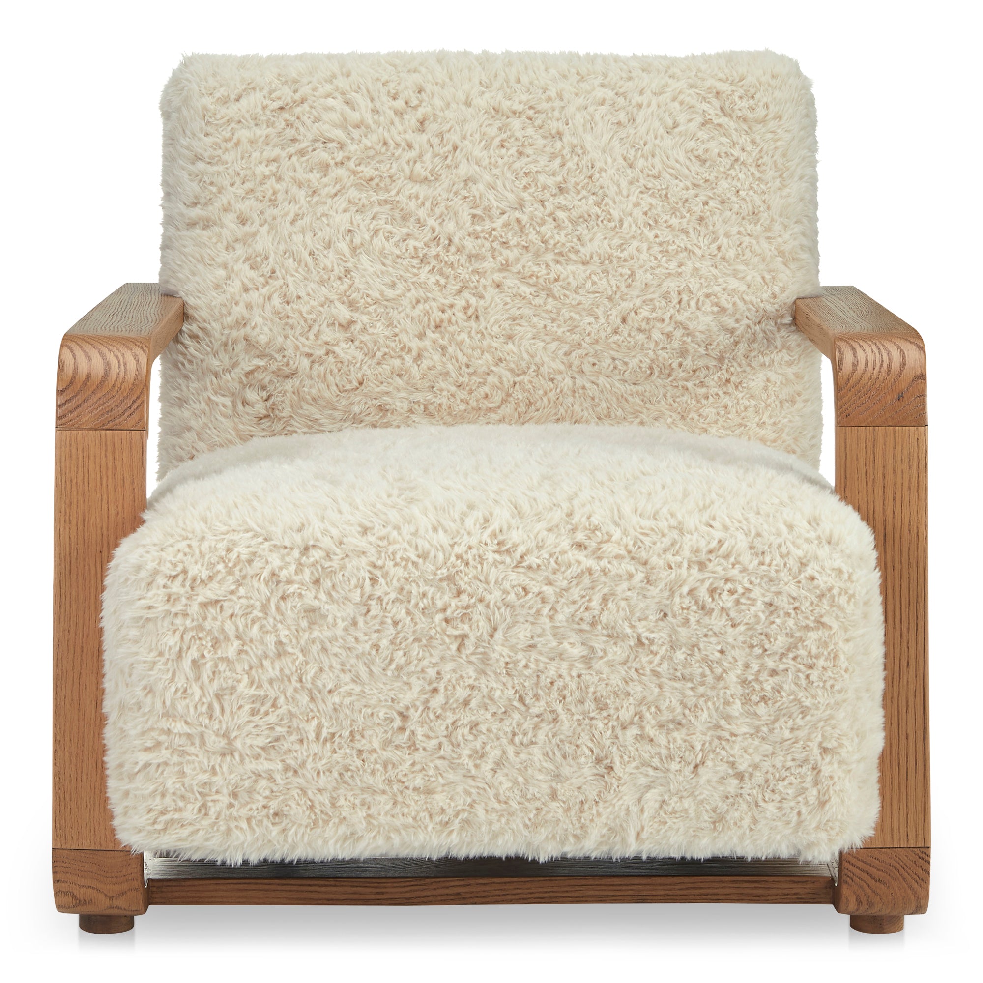 Moes Eckersley Lounge Chair Cream Faux Fur ME-1073-05