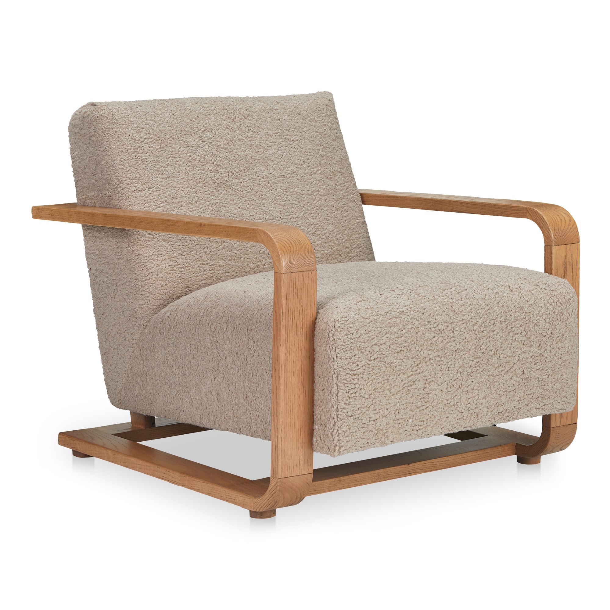 Moes Eckersley Lounge Chair Beige Faux Shearling ME-1073-34