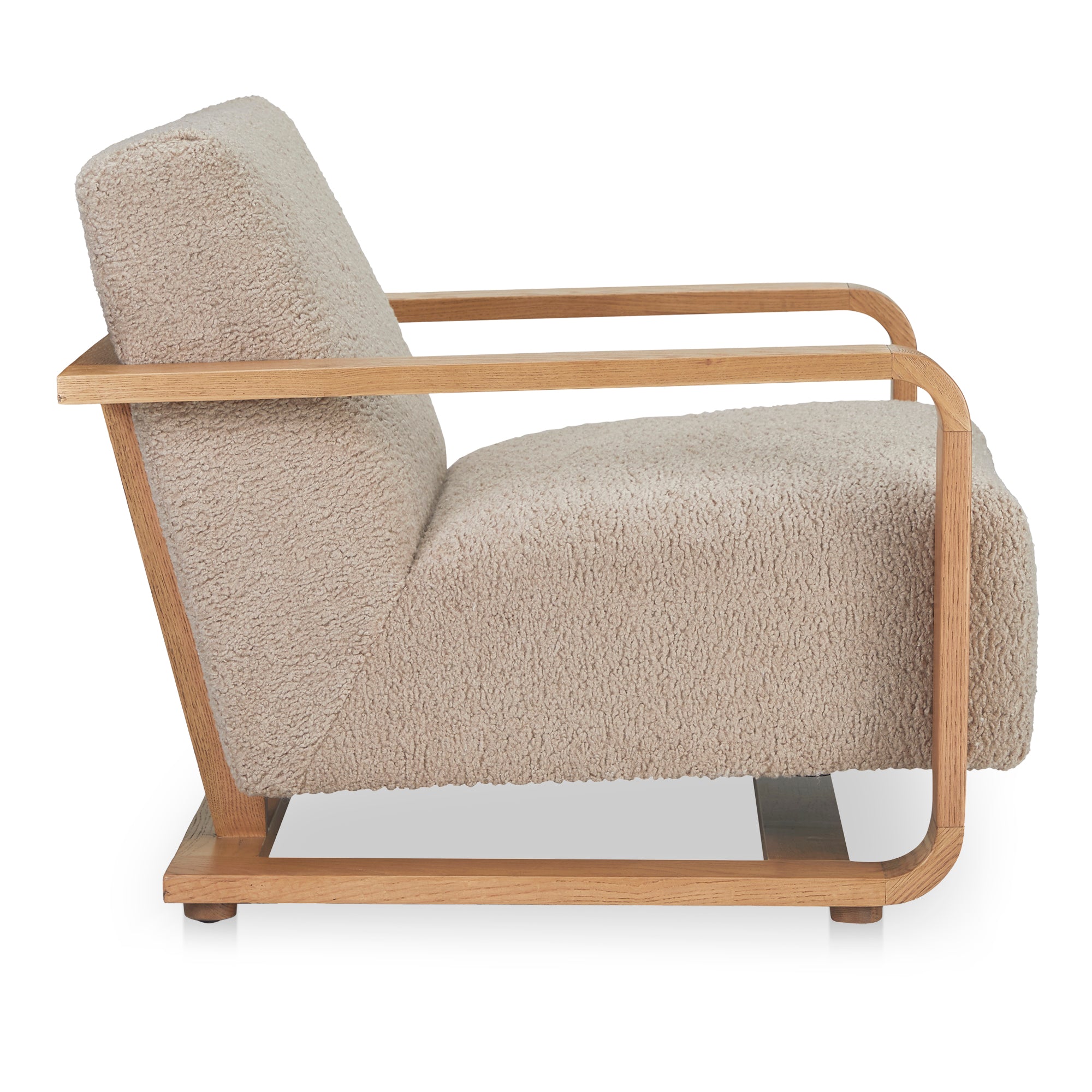 Moes Eckersley Lounge Chair Beige Faux Shearling ME-1073-34