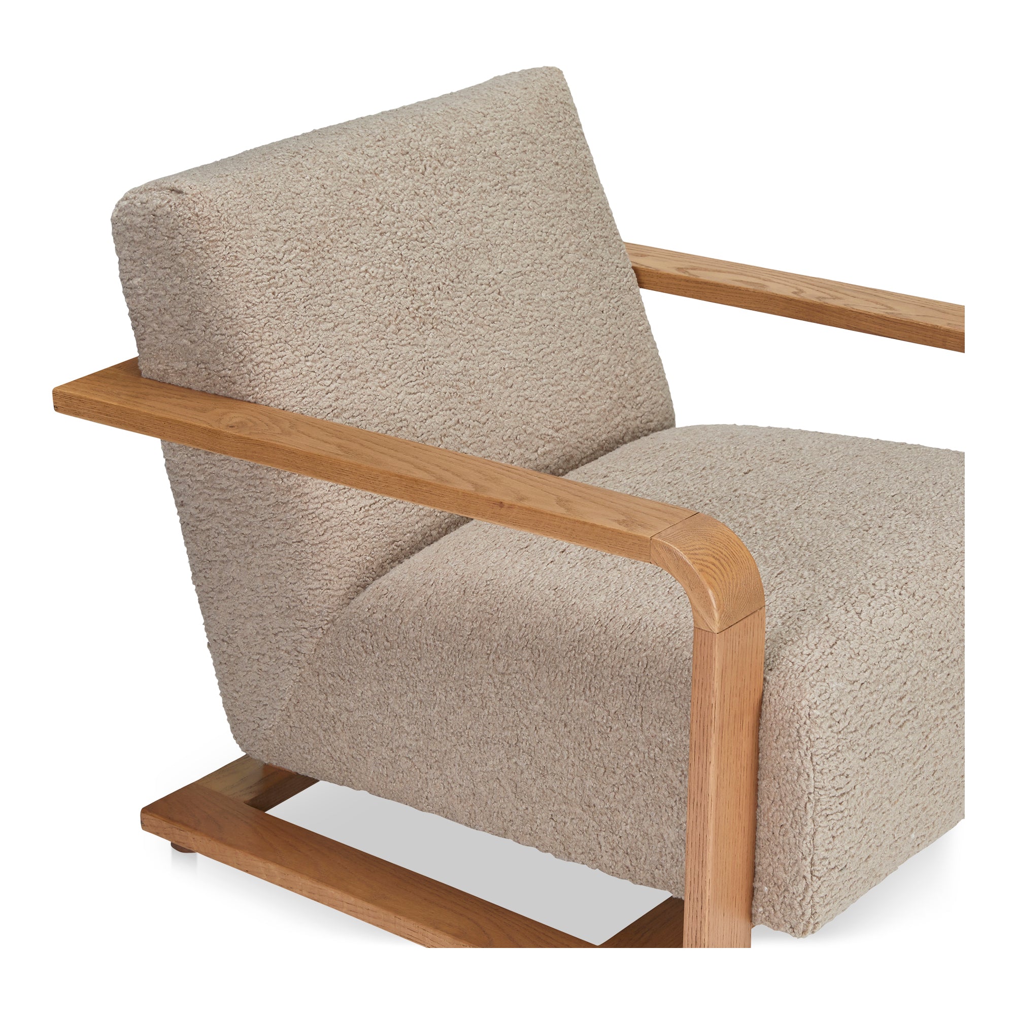 Moes Eckersley Lounge Chair Beige Faux Shearling ME-1073-34