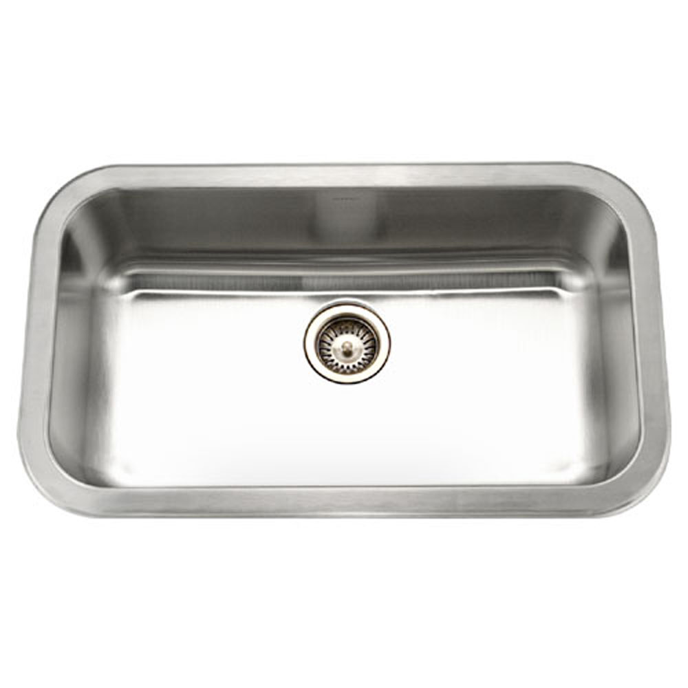 Houzer Medallion 32 inch Stainless Steel Undermount Single Bowl Kitchen Sink with Strainer