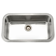 Houzer Medallion 32 inch Stainless Steel Undermount Single Bowl Kitchen Sink with Strainer