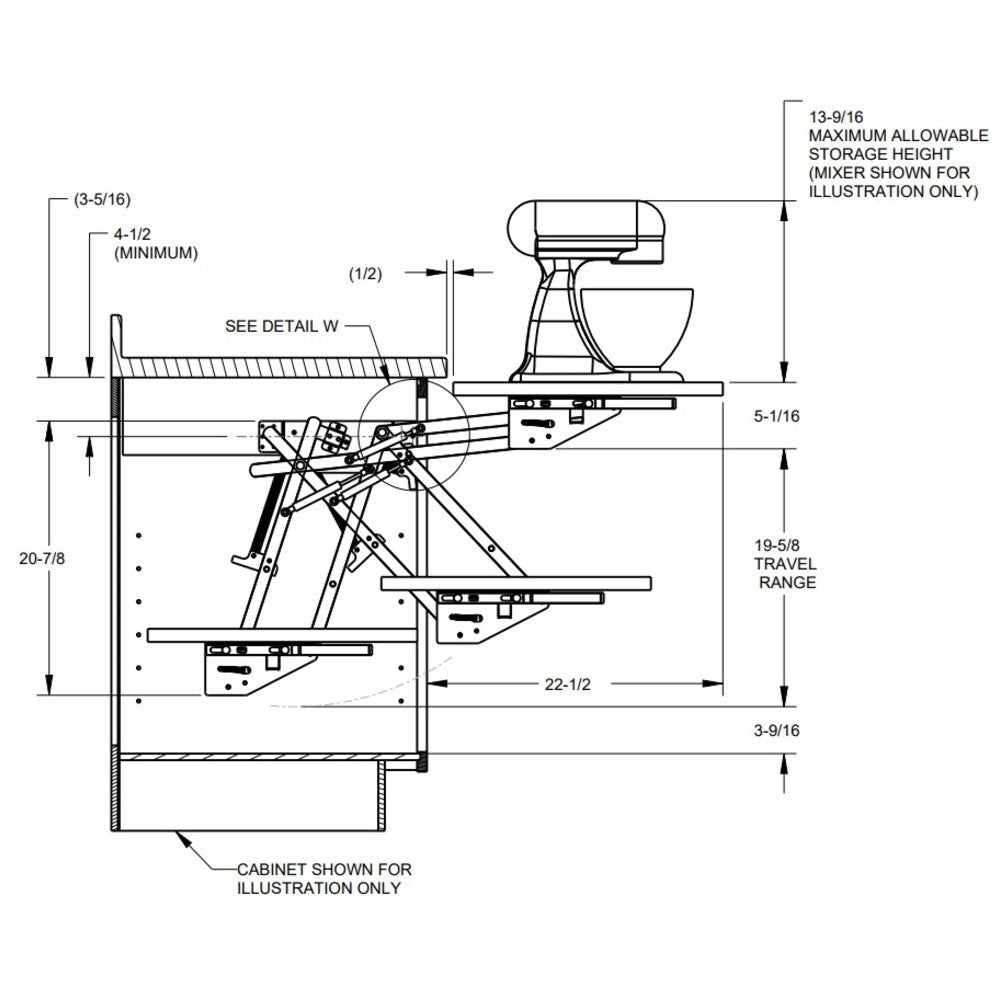 Soft-Close Appliance Lift