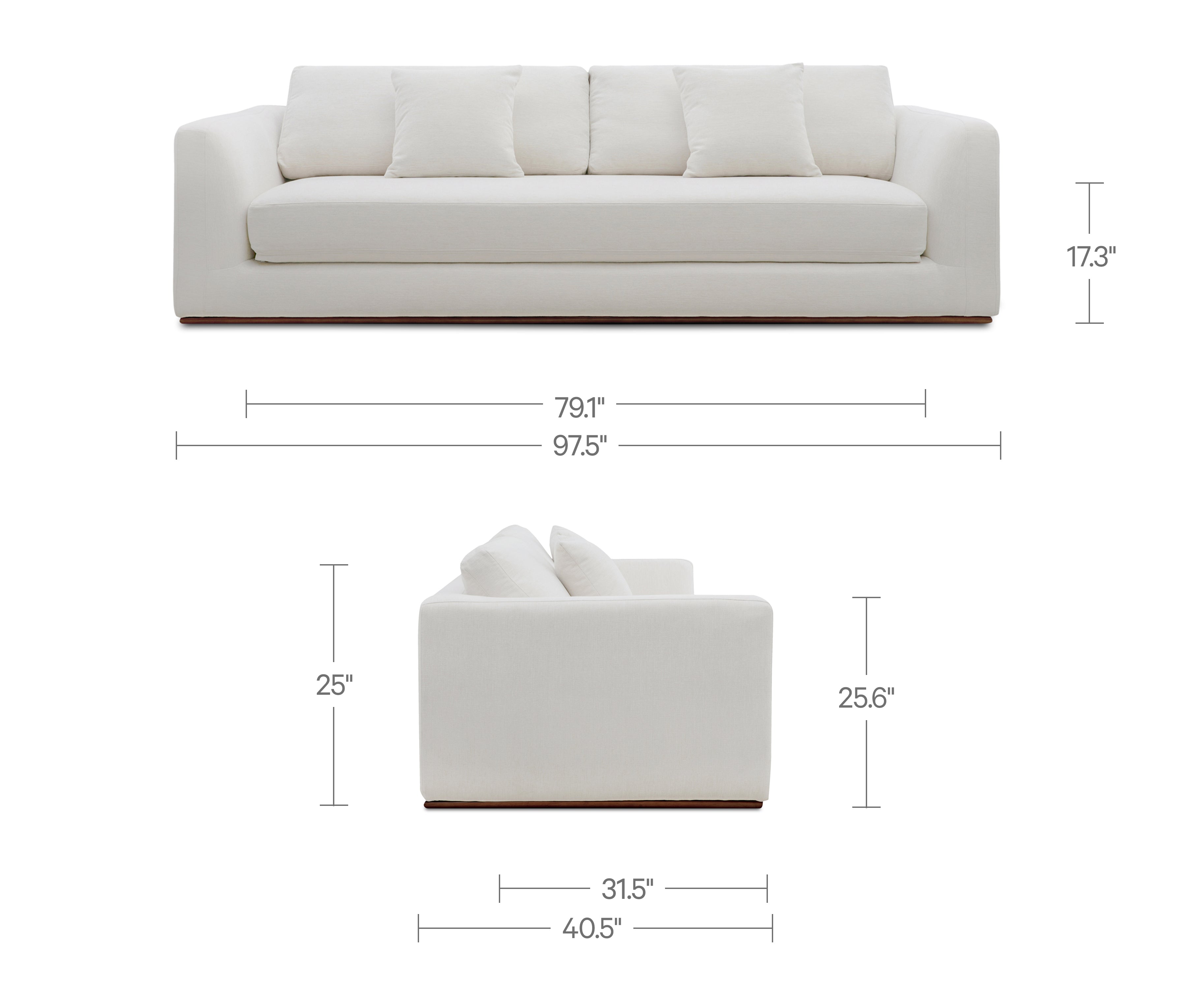 Moes Rue Sleeper Sofa Off White MO-1006-18