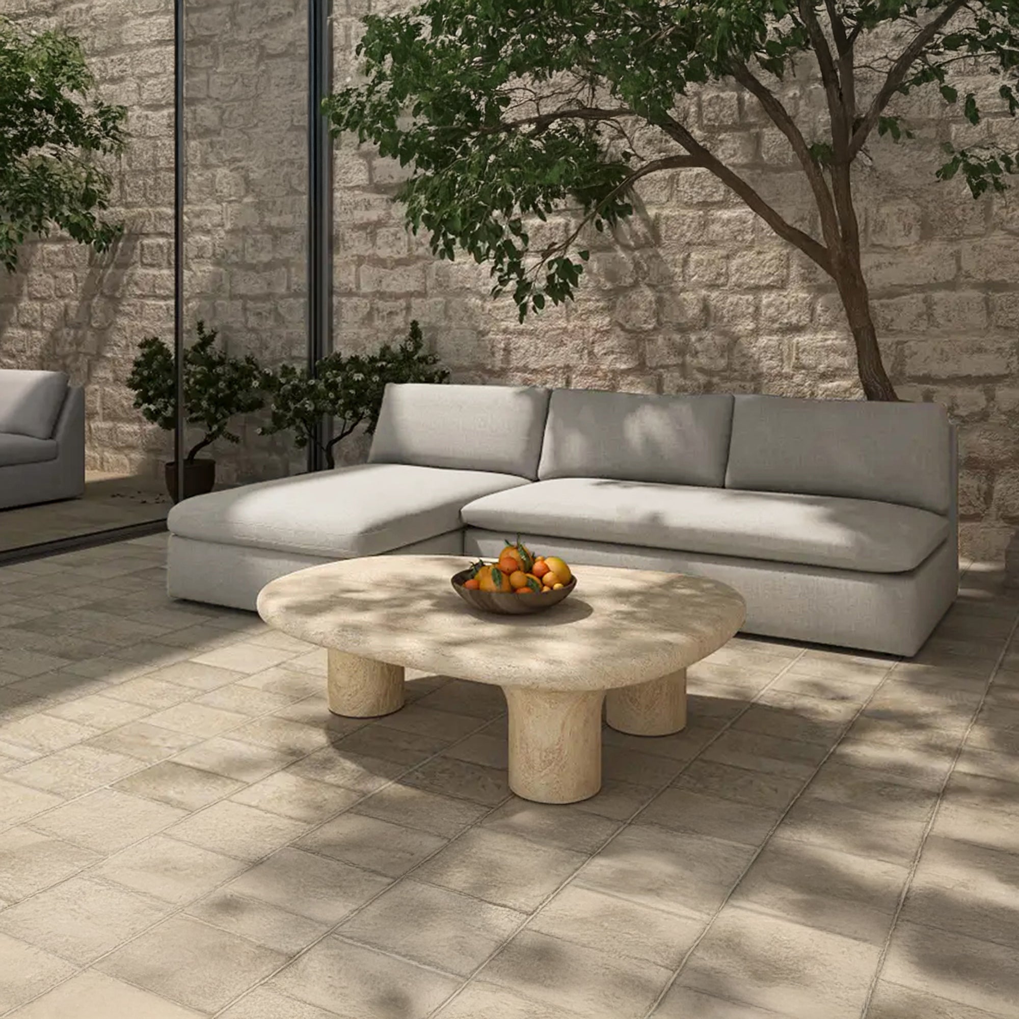 Moes Miles Outdoor Chaise Speckled Light Grey MO-1016-29