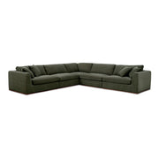 Moes Rue Classic L Modular Sectional Dark Green MO-1020-27