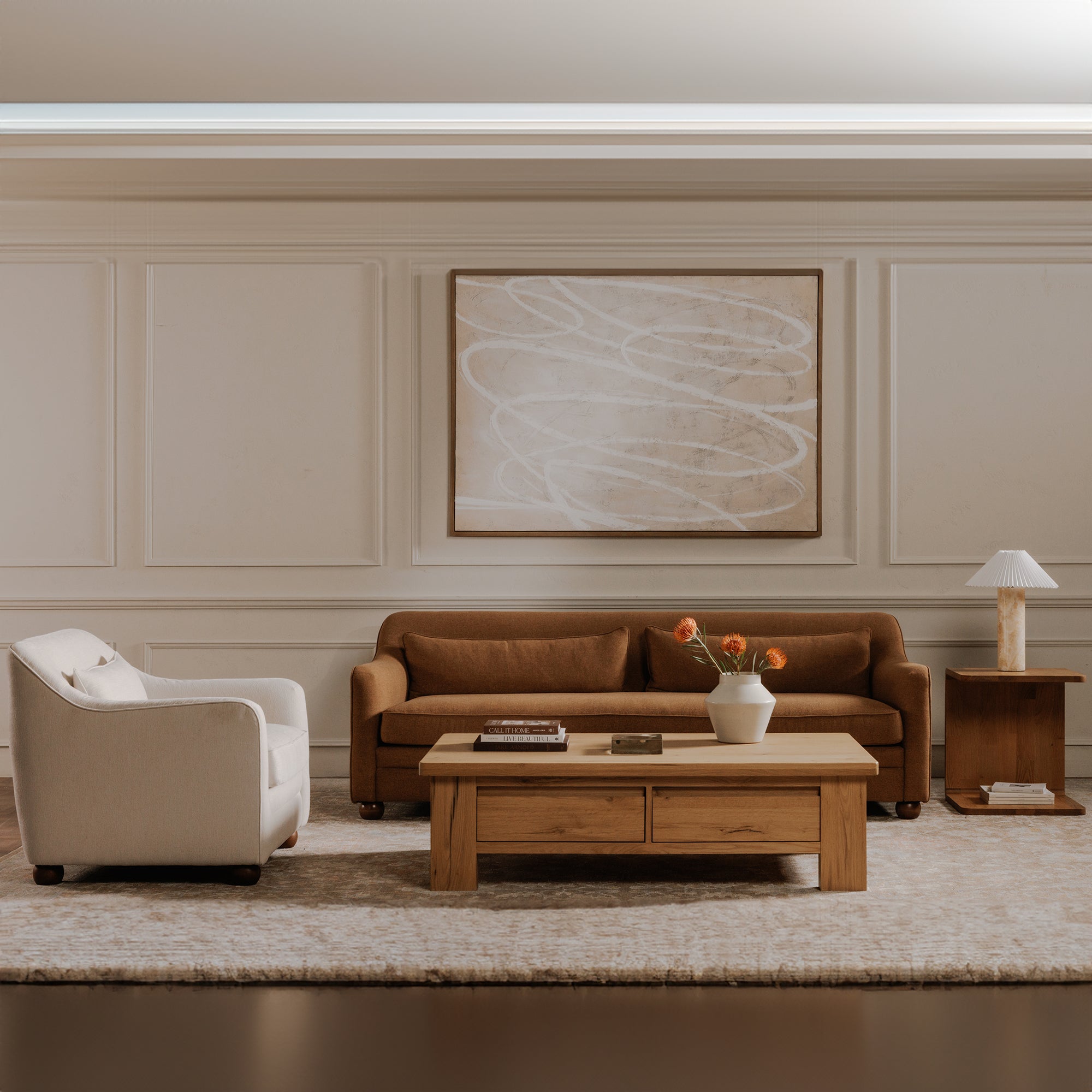 Moes Amira Sofa Rust MO-1030-12
