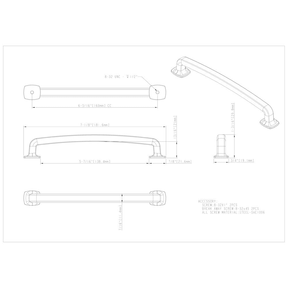 Hardware Resources 96 mm Center-to-Center Satin Nickel Belcastel 1 Cabinet Pull