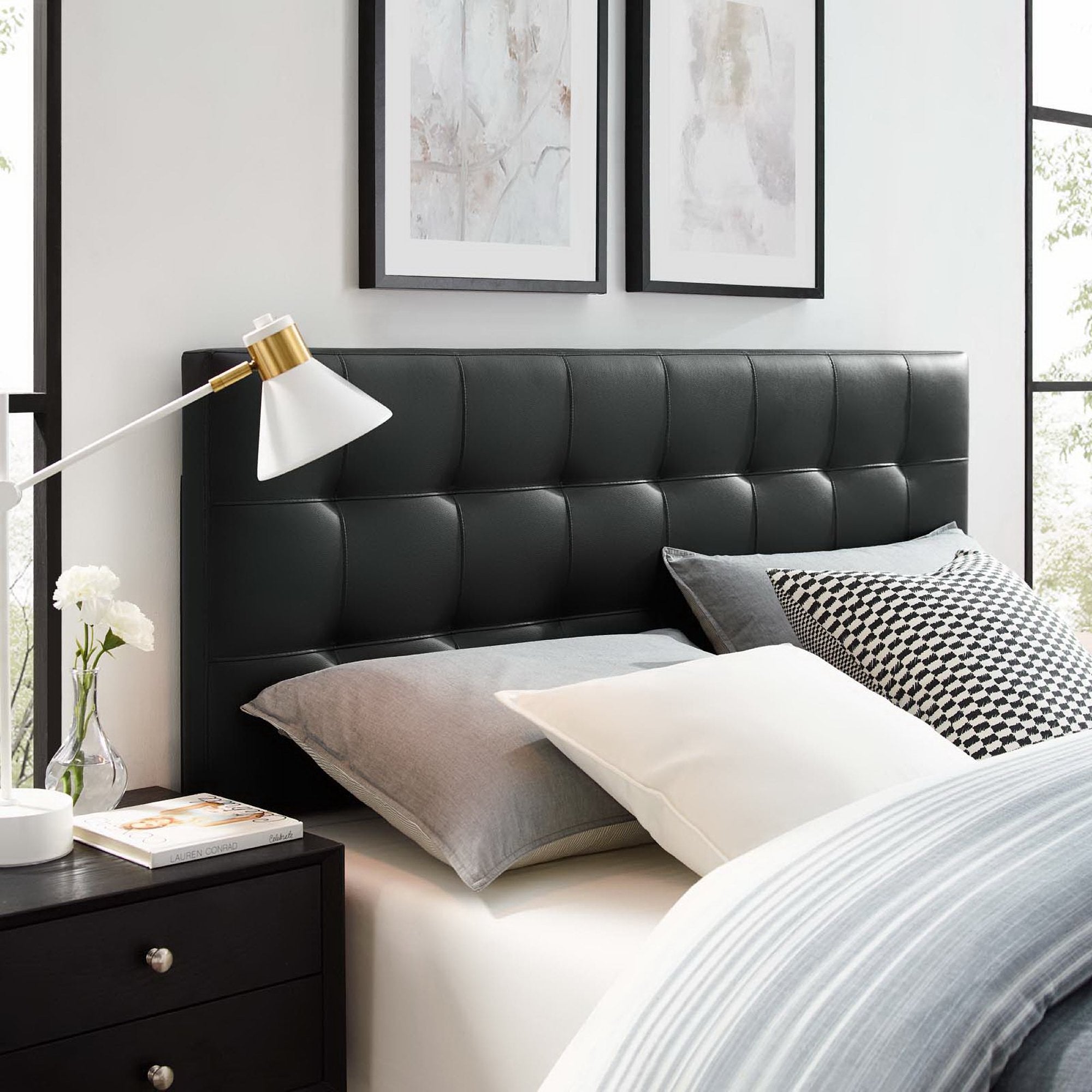 Modway Lily Upholstered Vinyl Queen Headboard