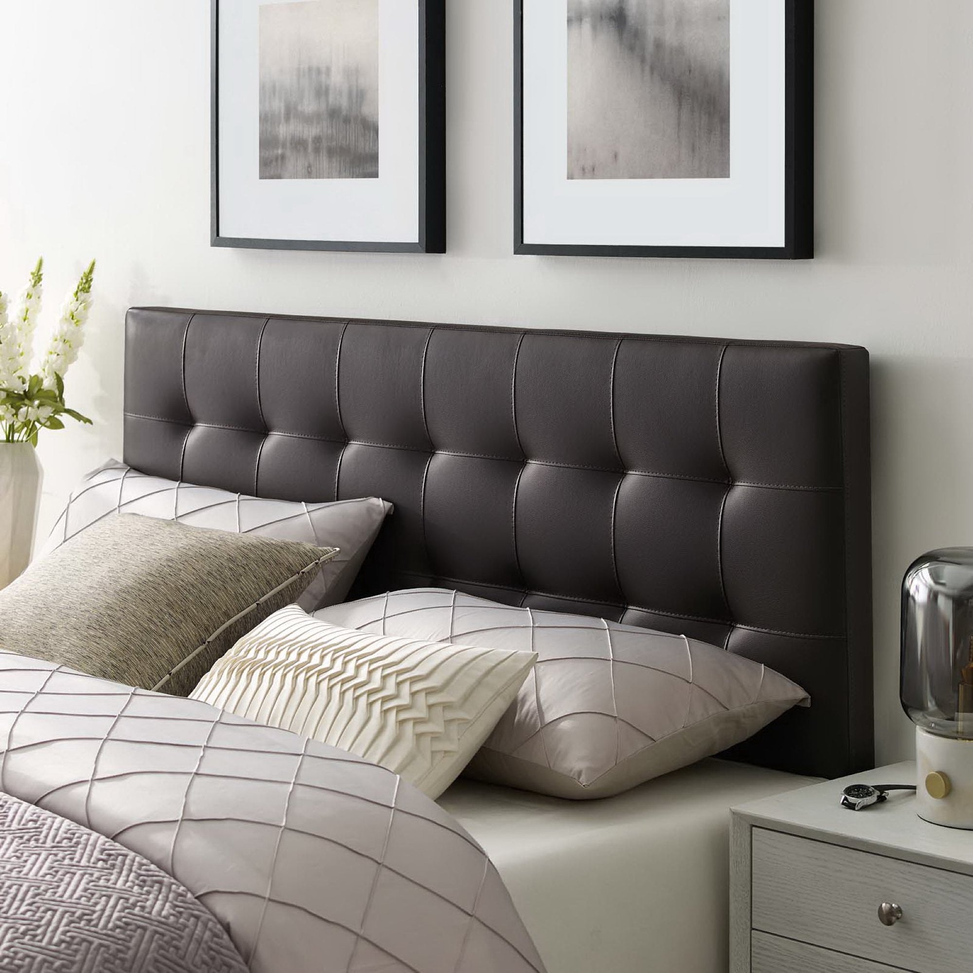 Modway Lily Upholstered Vinyl Queen Headboard