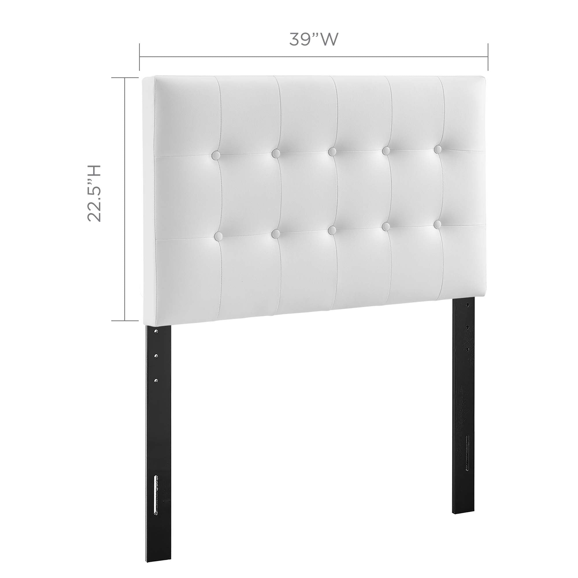Modway Emily Upholstered Vinyl Twin Headboard
