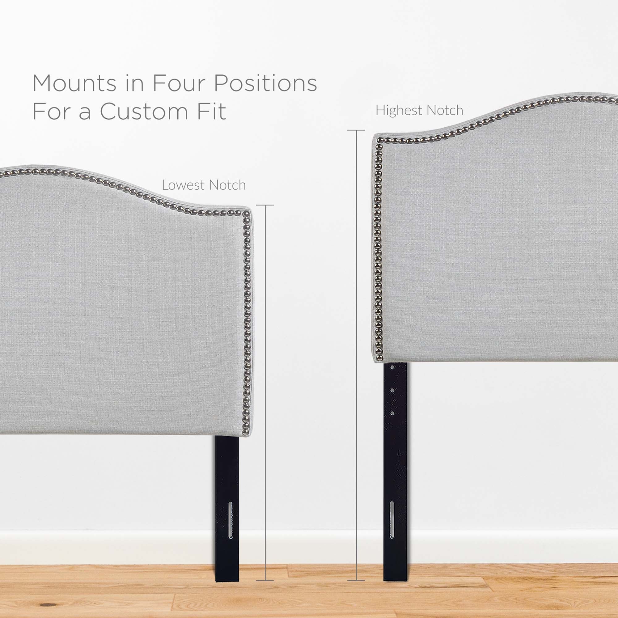 Modway Curl Nailhead Upholstered Twin Headboard