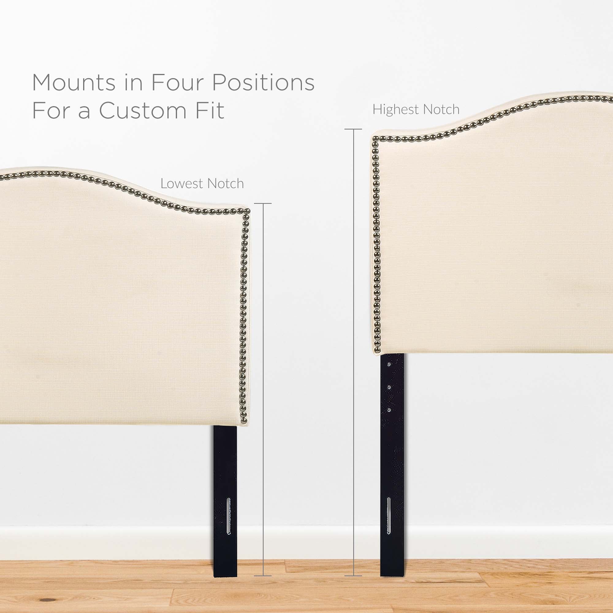 Modway Curl Nailhead Upholstered Twin Headboard