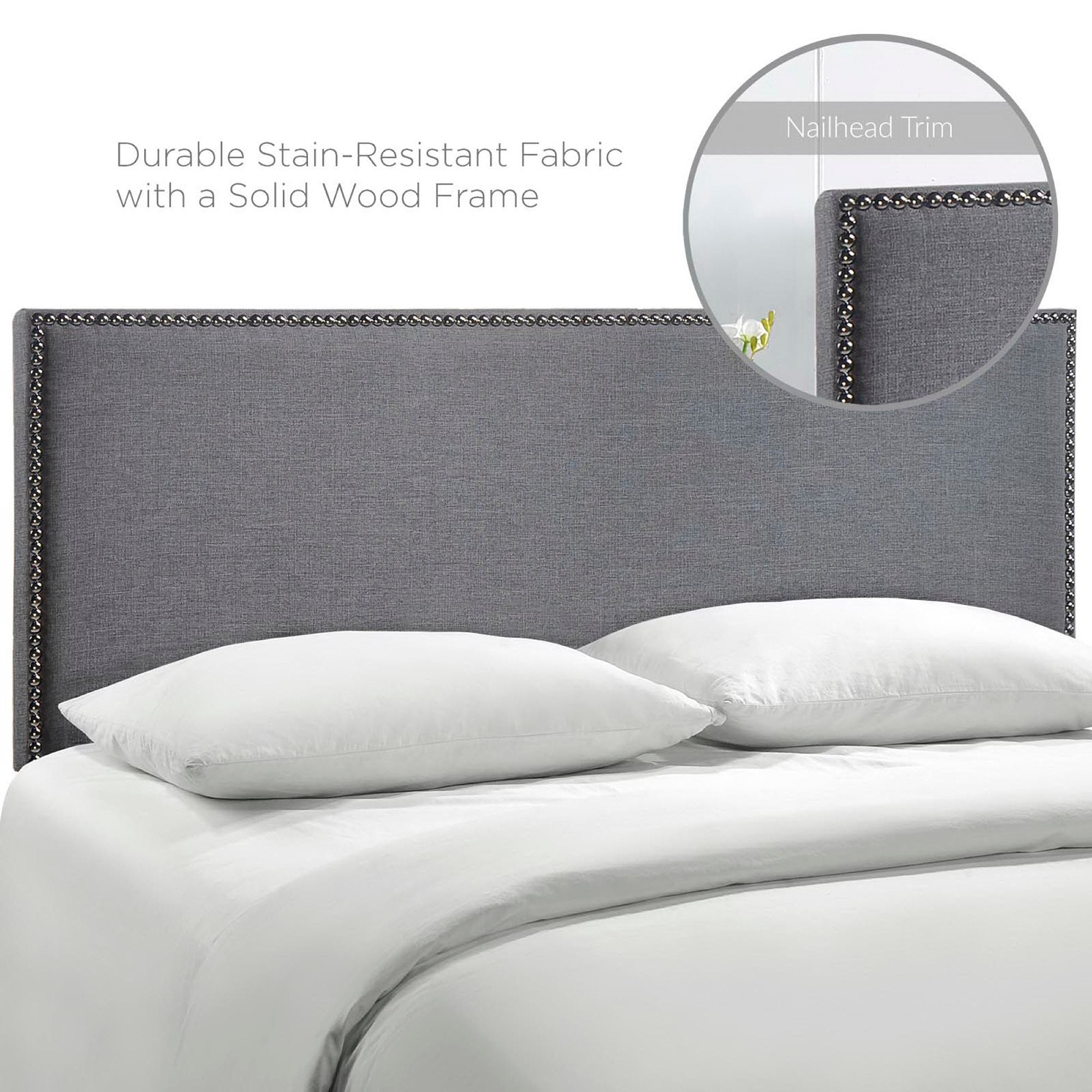 Modway Region Nailhead Upholstered Queen Headboard