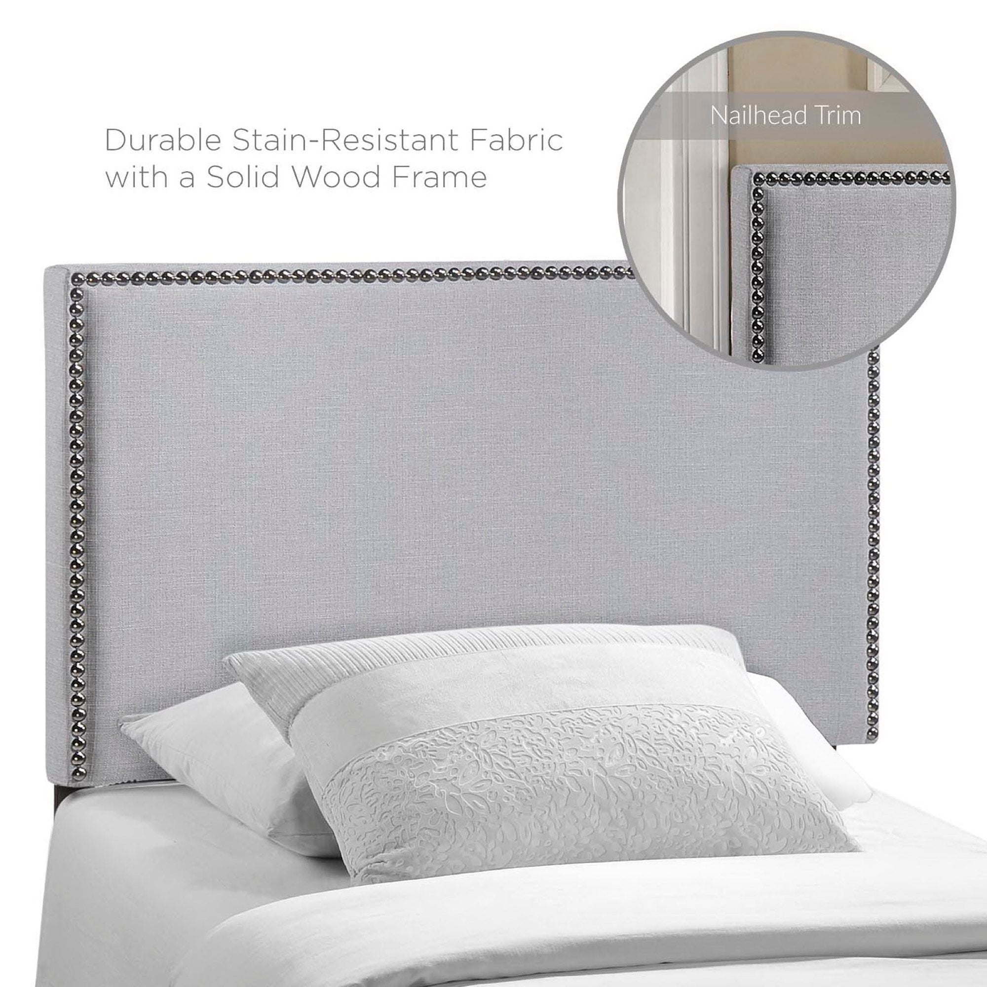 Modway Region Nailhead Upholstered Twin Headboard