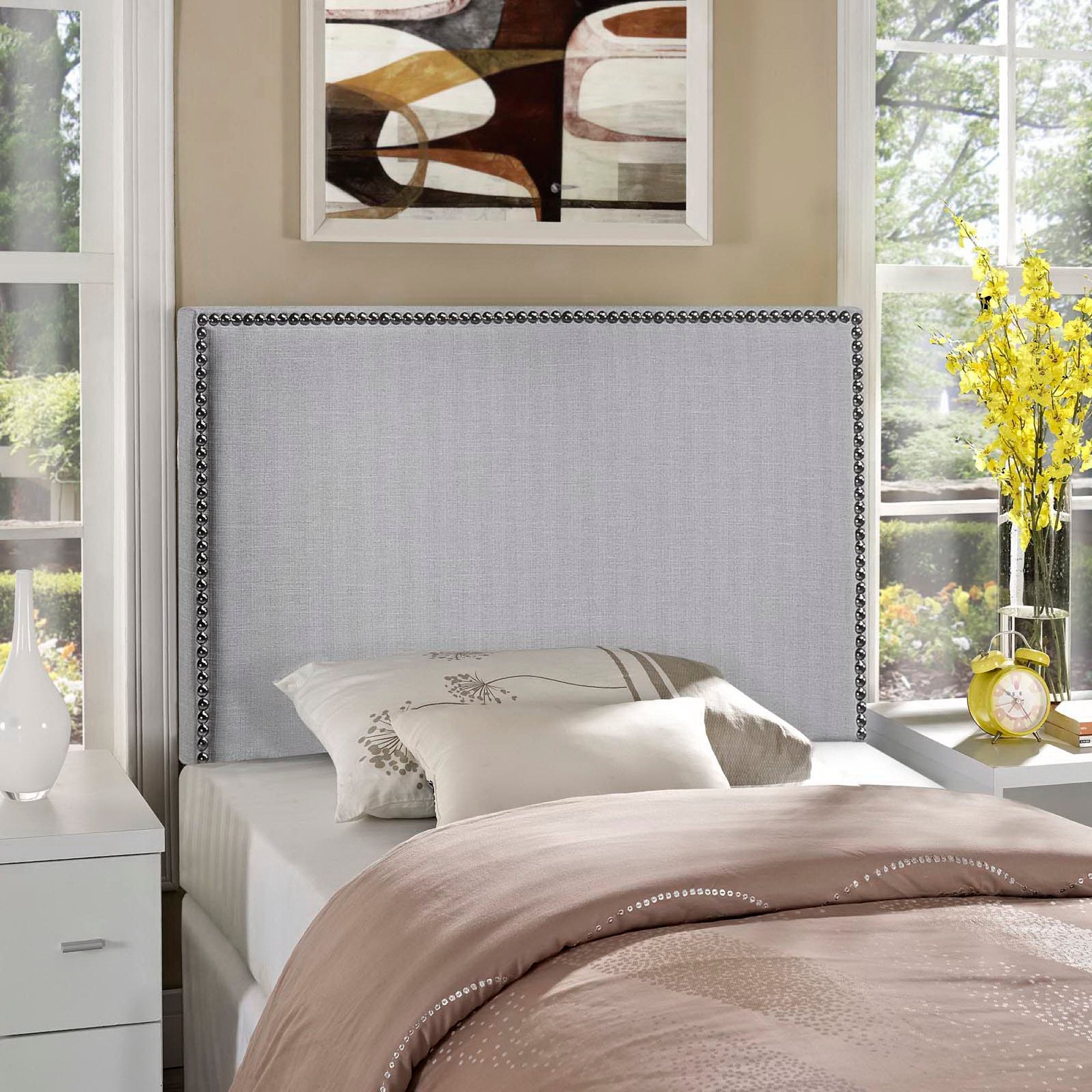 Modway Region Nailhead Upholstered Twin Headboard