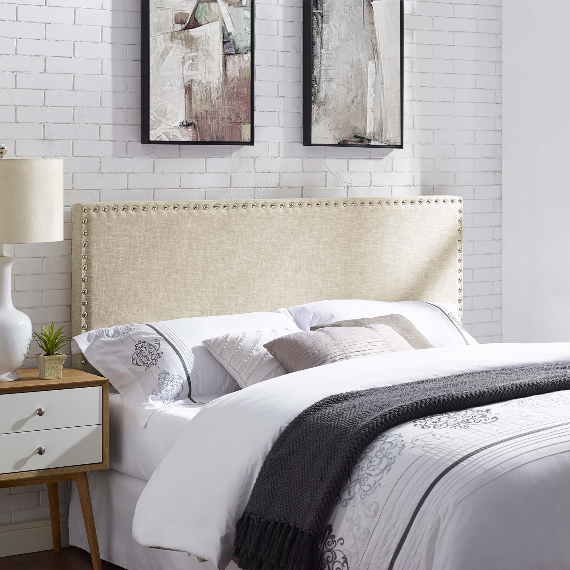 Modway Phoebe Upholstered Fabric Queen Headboard