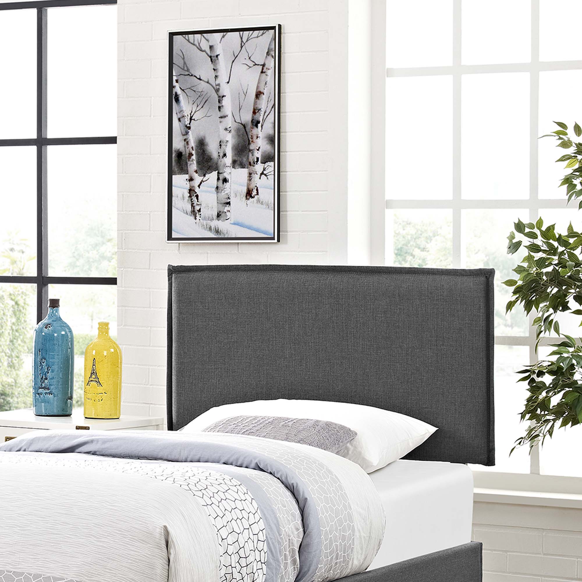 Modway Camille Upholstered Fabric Twin Headboard