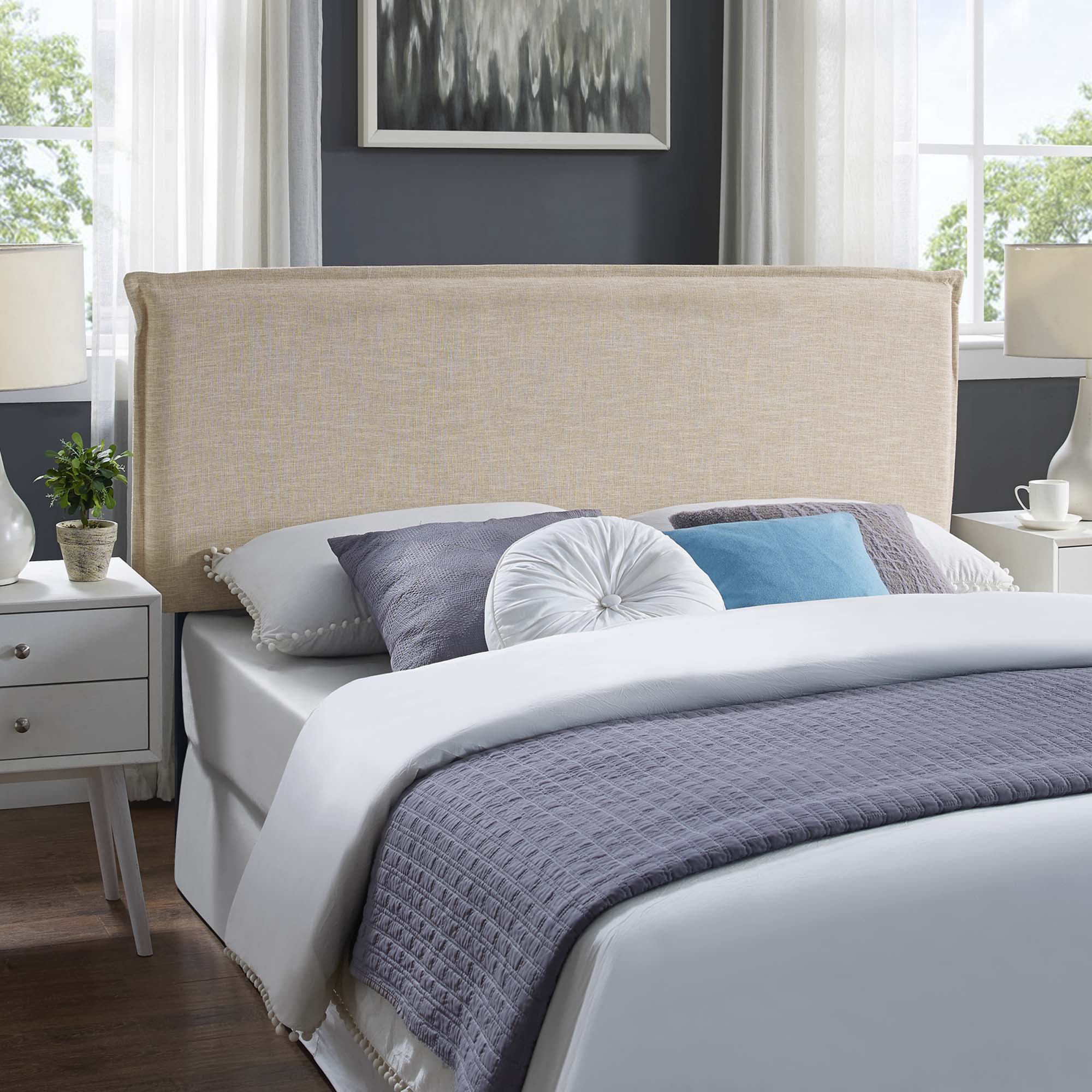 Modway Camille Upholstered Fabric Queen Headboard